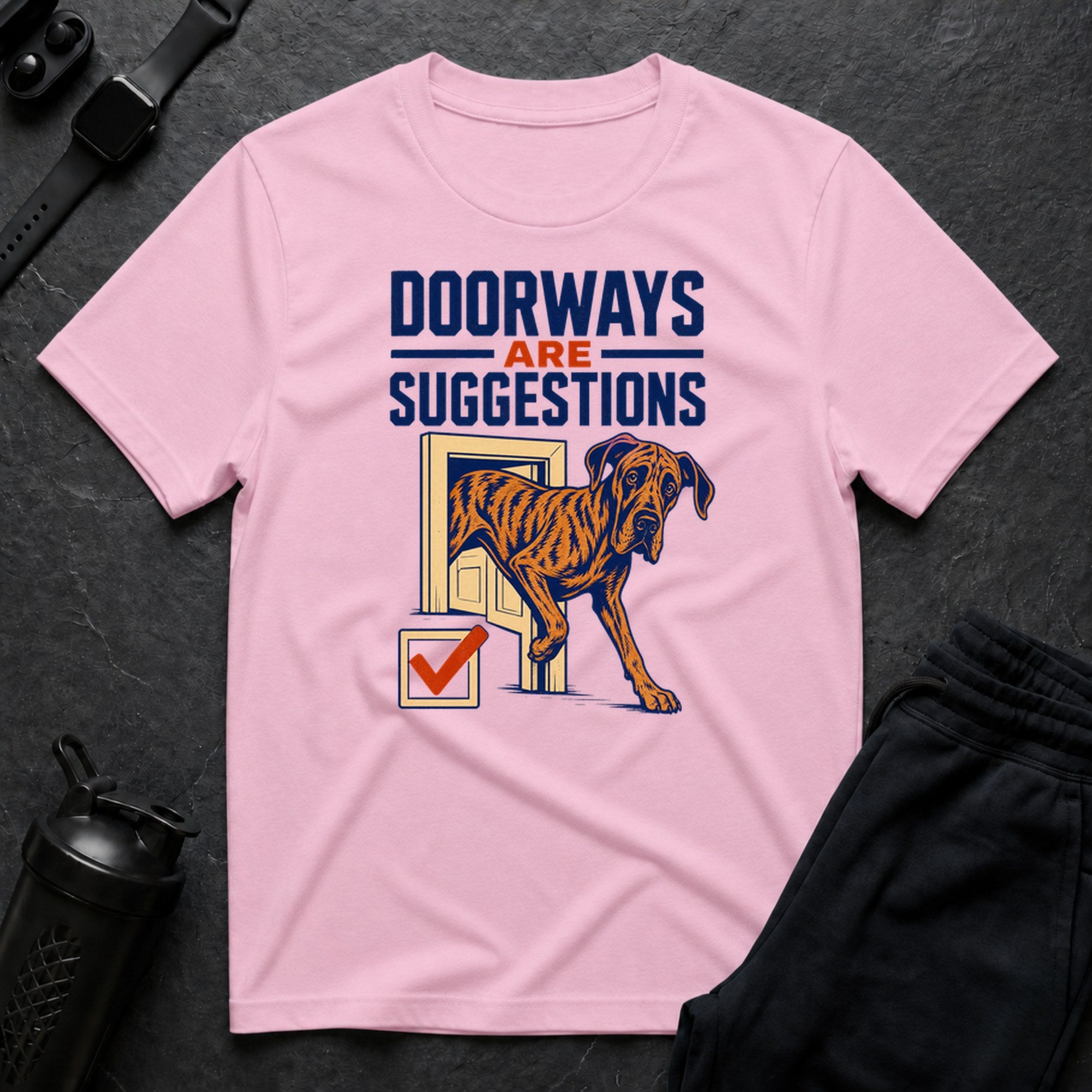 Great Dane Doorway - Light Pink