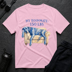 Blue Dane Watercolor - Light Pink