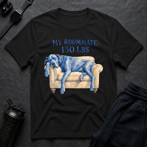Blue Dane Watercolor - Black