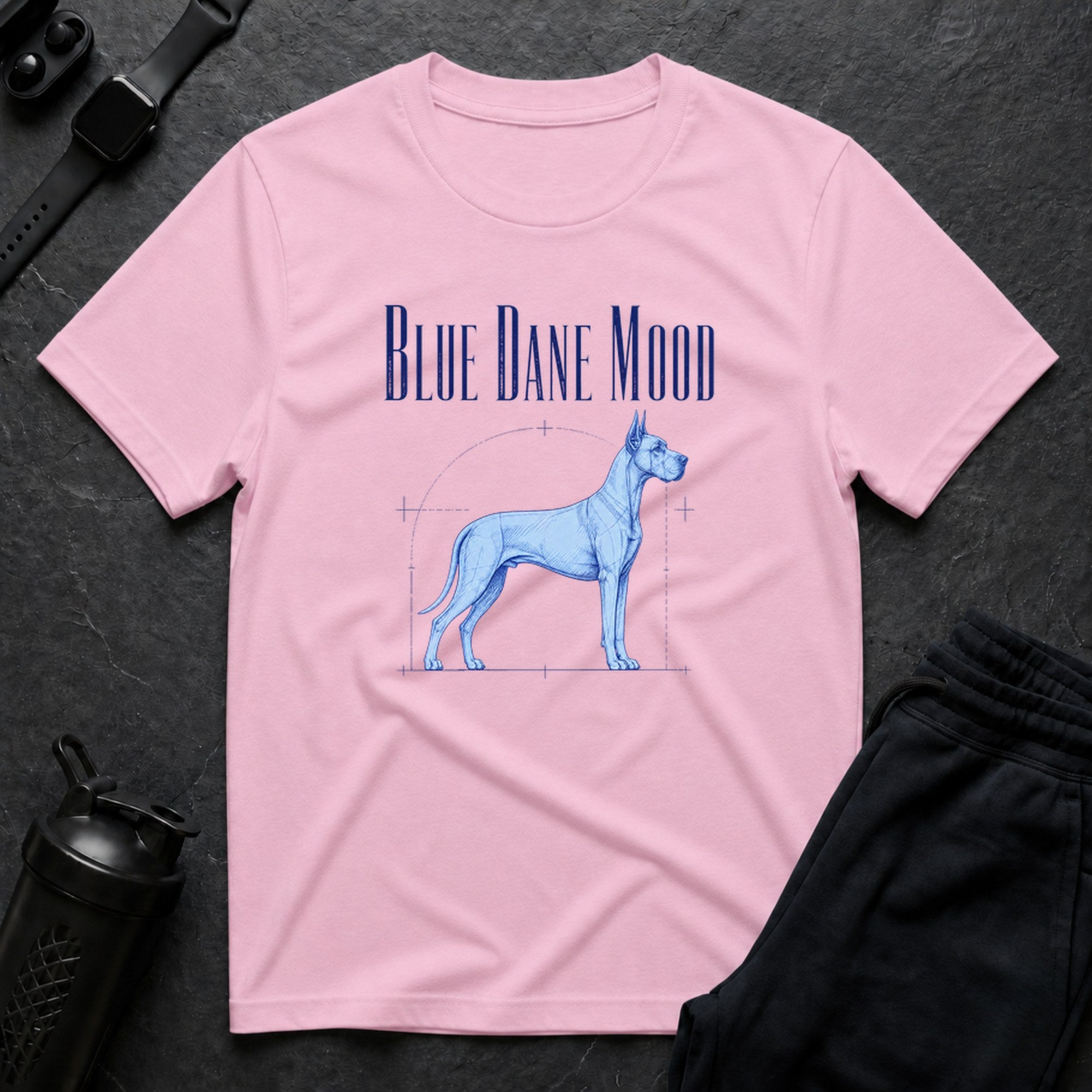 Blue Dane Mood - Light Pink