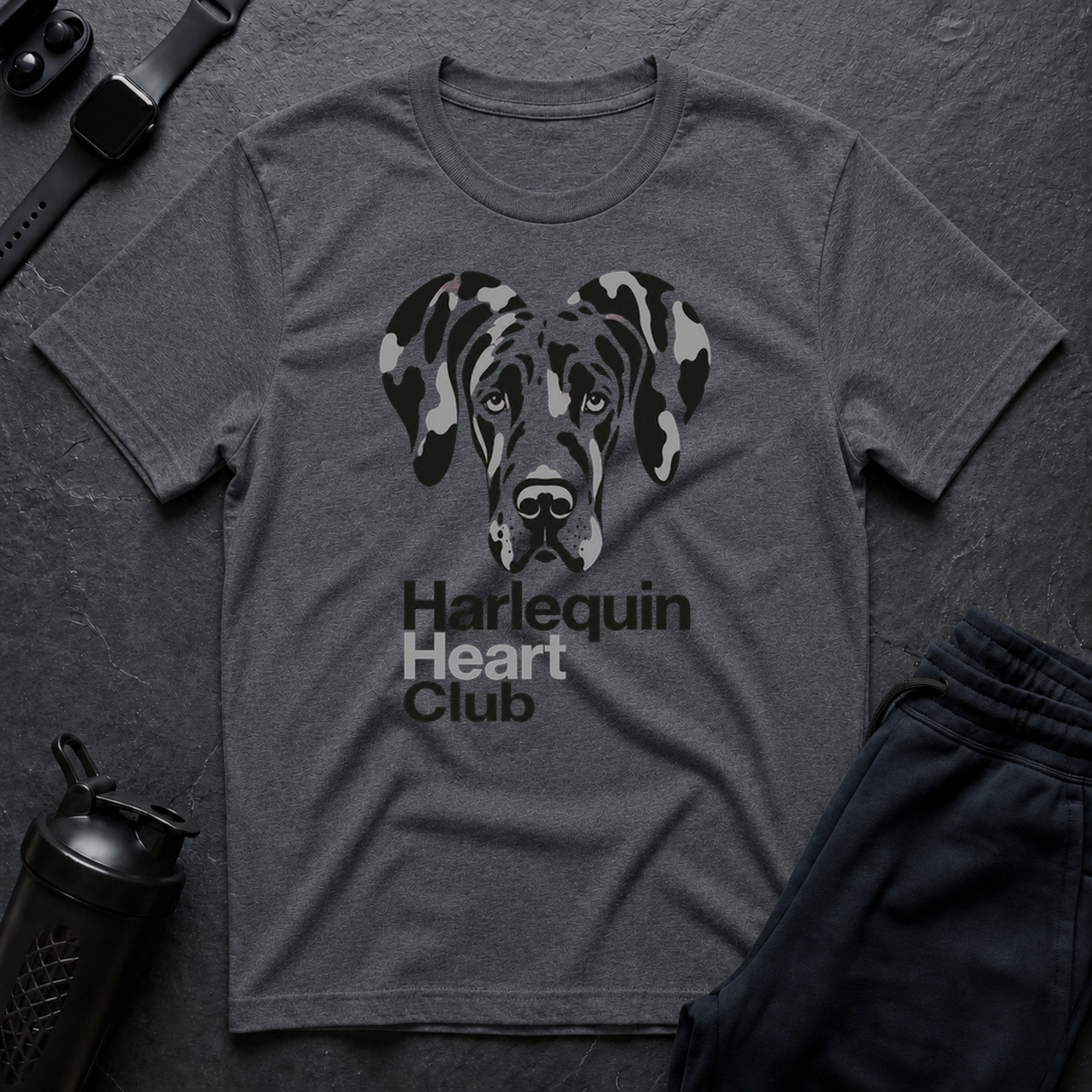 Harlequin Heart Club - Sport Grey