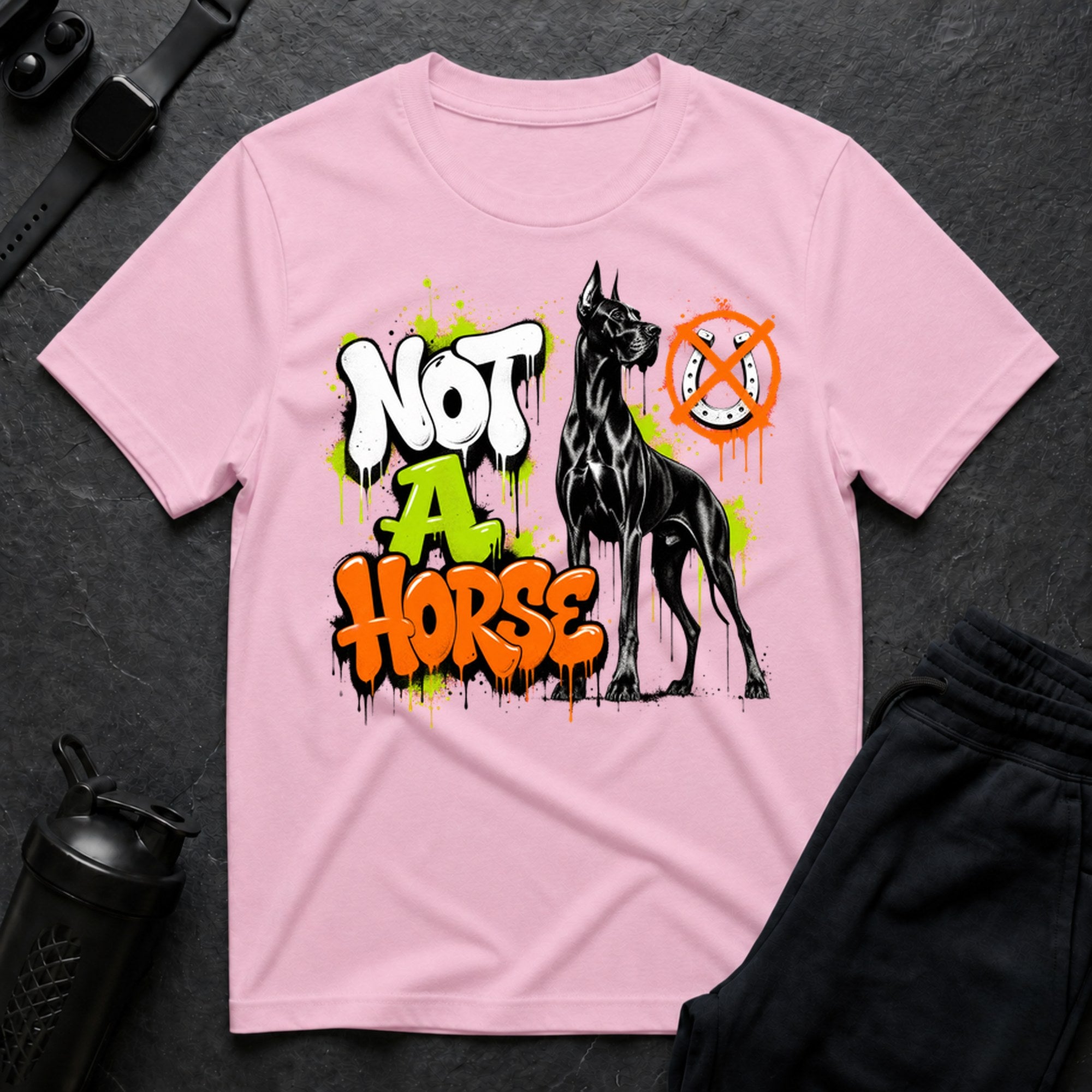 Black Dane Graffiti - Light Pink