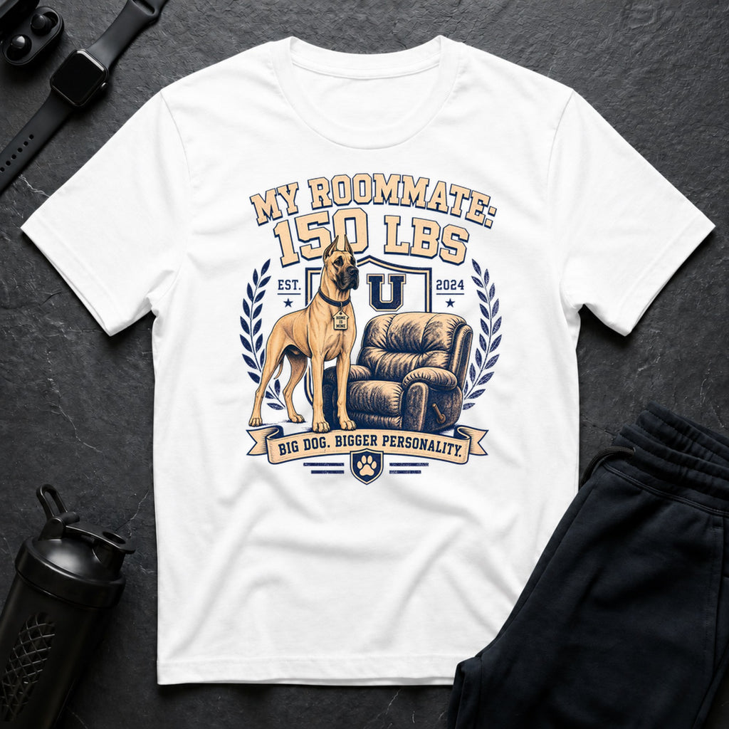 Fawn Great Dane Badge - White