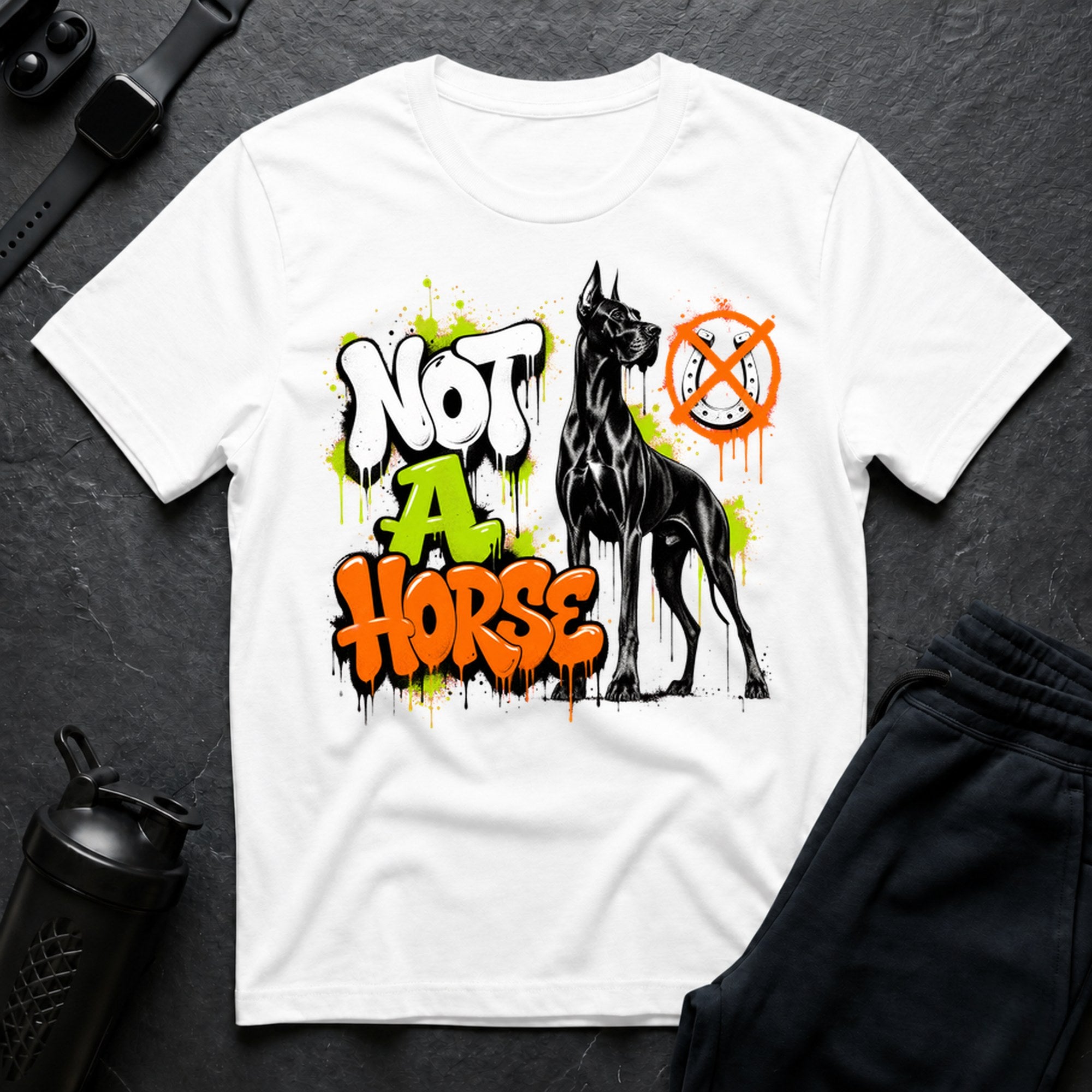 Black Dane Graffiti - White