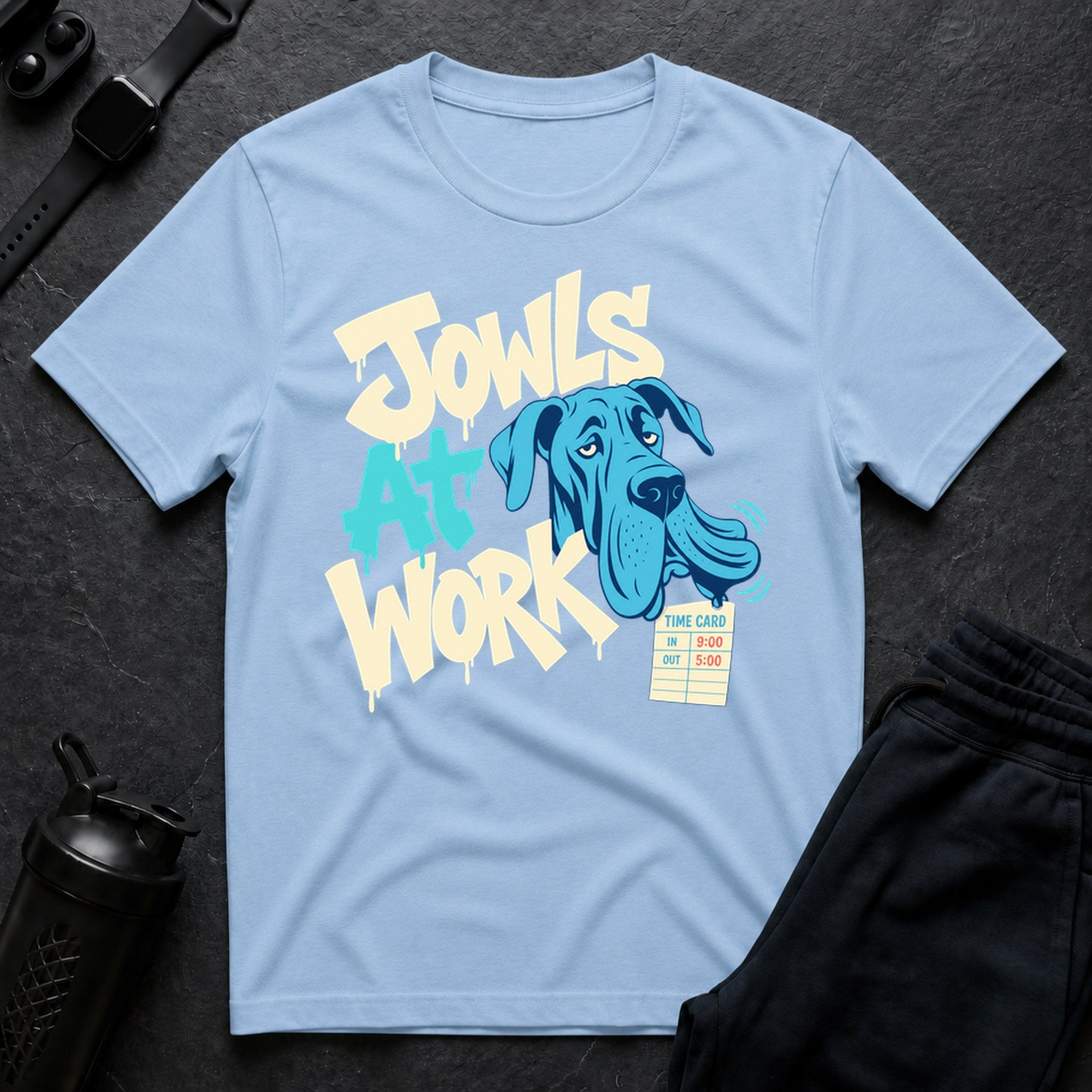 Jowls At Work - Light Blue