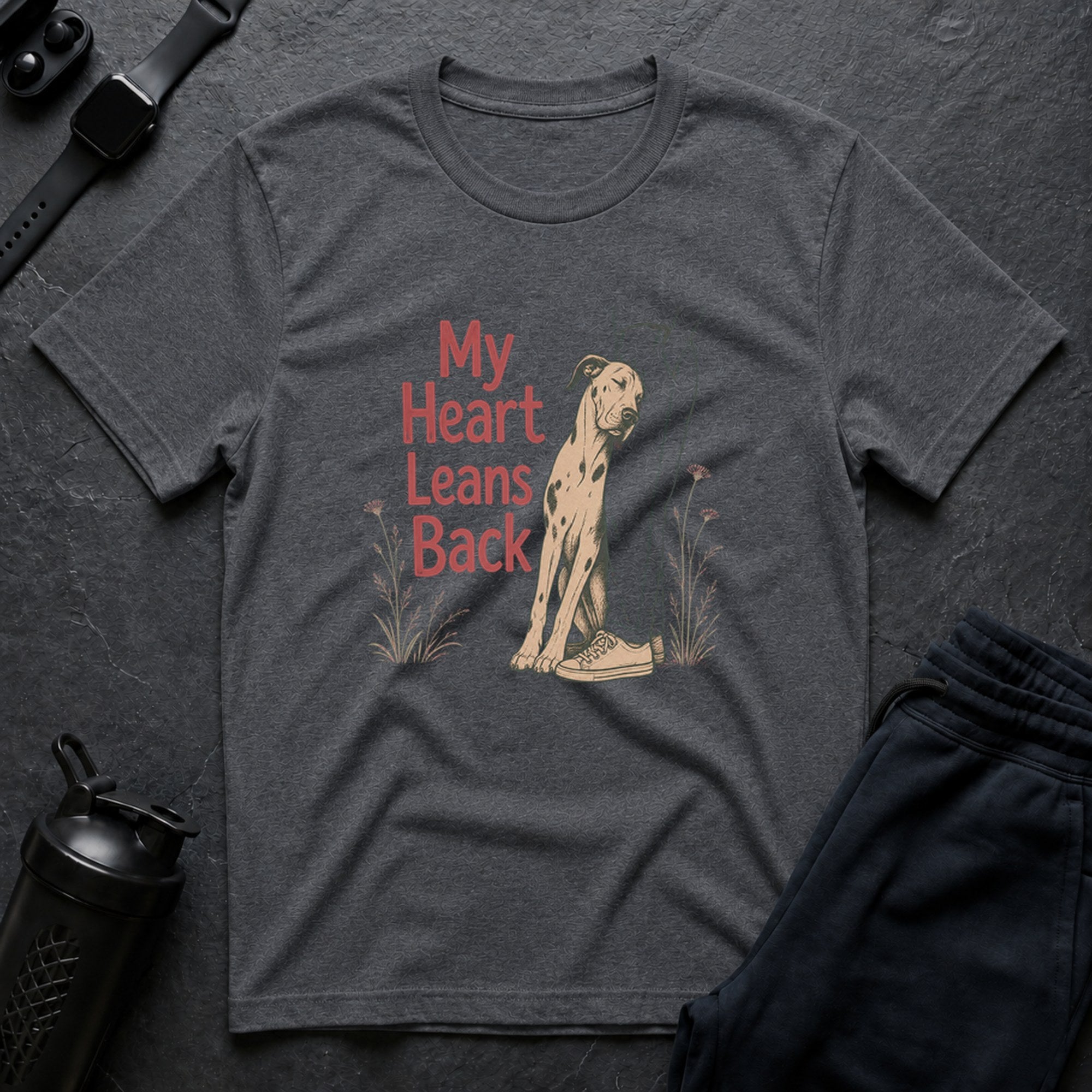 Leaning Dane Heart - Sport Grey