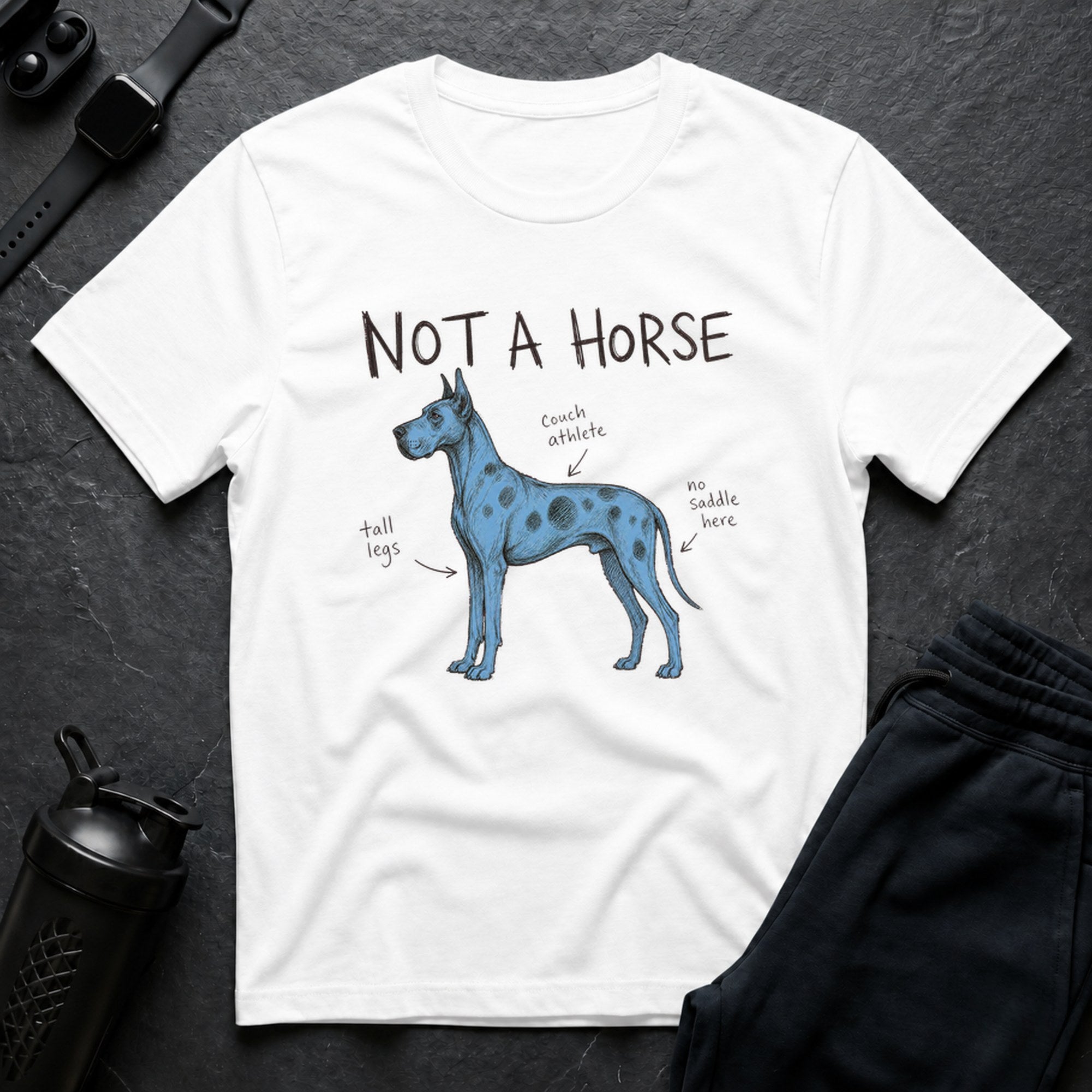 Blue Dane Sketch Notes - White