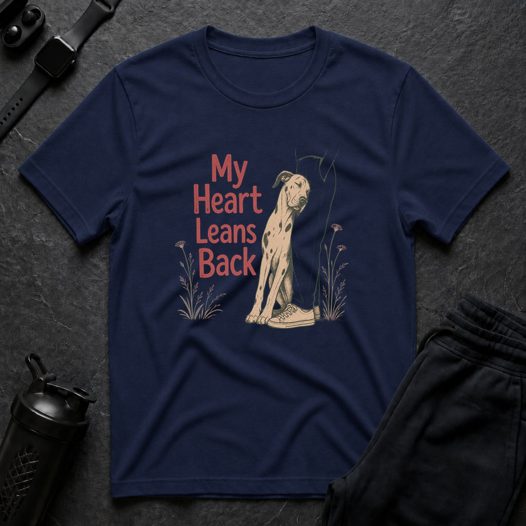 Leaning Dane Heart - Navy