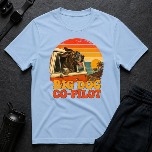 Brindle Dane Sunset - Light Blue