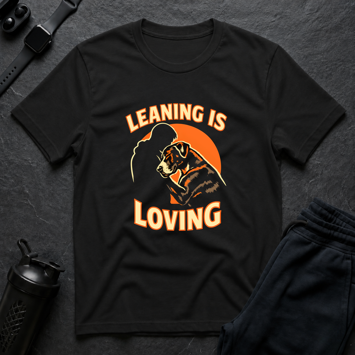 Leaning Is Loving – Great Dane T-Shirt design