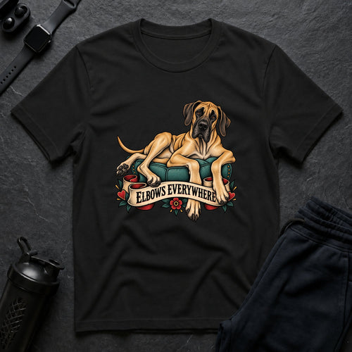 Elbows Everywhere – Great Dane T-Shirt