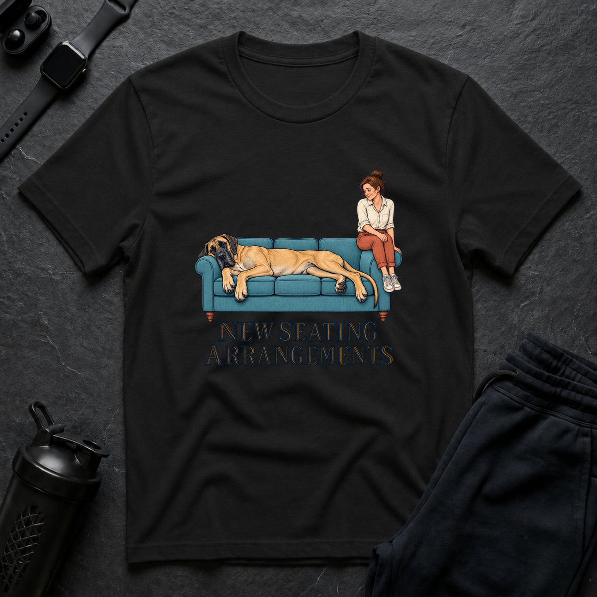 Cozy Couch Companions – Great Dane T-Shirt