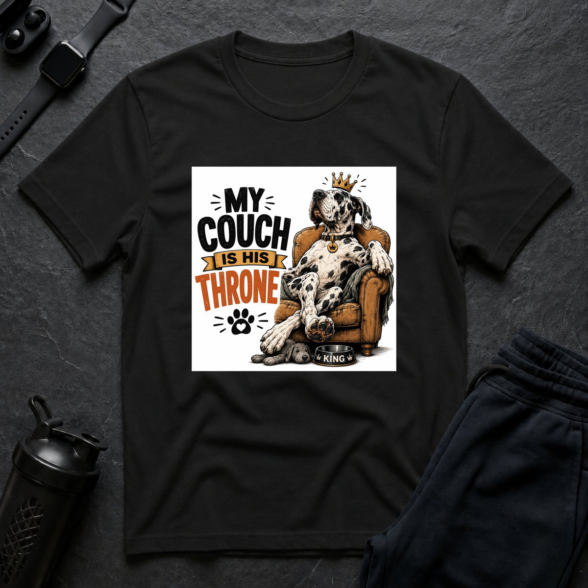 Couch Throne – Great Dane T-Shirt
