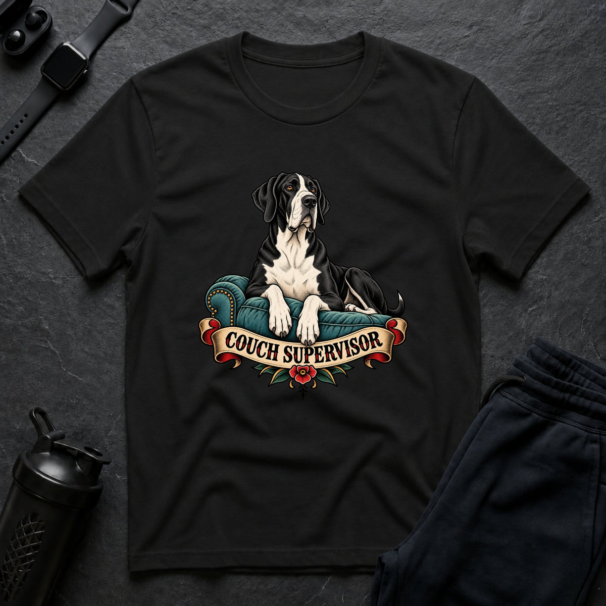 Sofa Guardian – Great Dane T-Shirt
