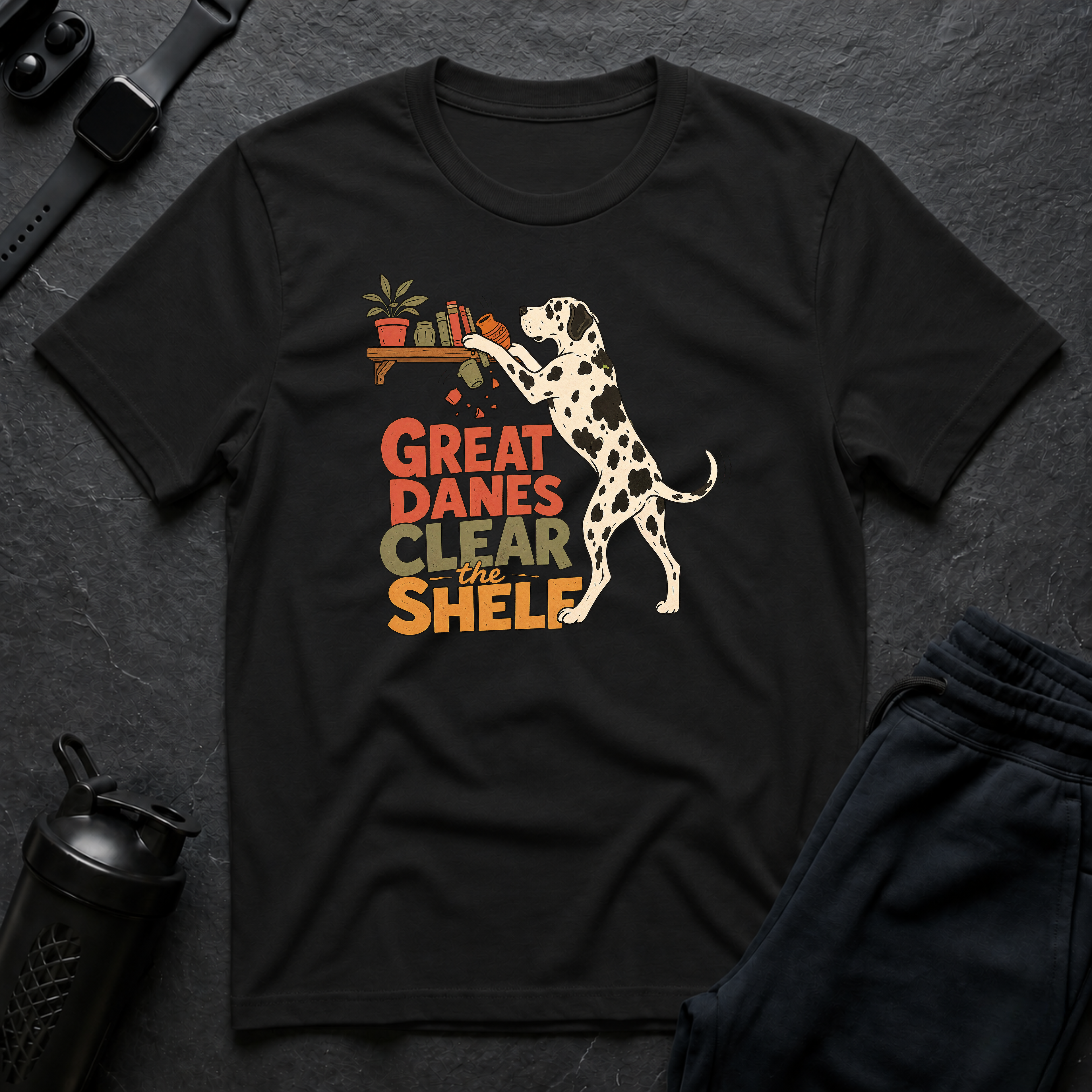 Great Danes Shelf Chaos