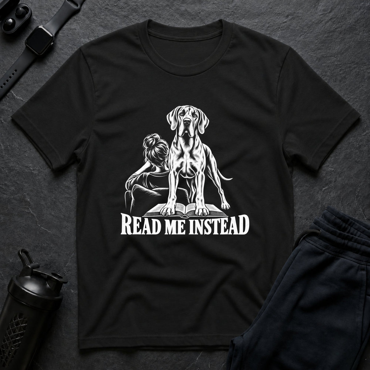 Read Me Instead – Great Dane T-Shirt design