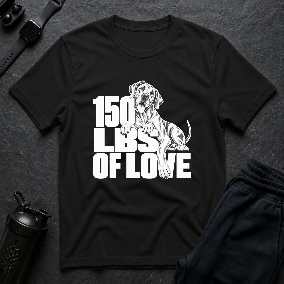 150 Lbs Love – Great Dane T-Shirt design