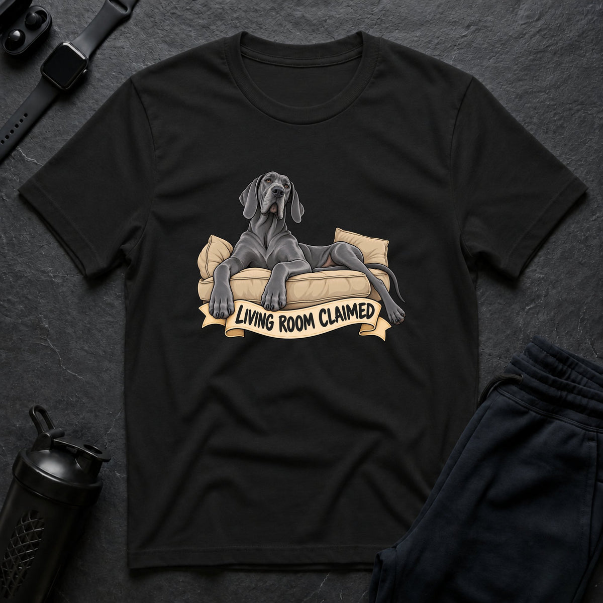 Couch Conqueror – Great Dane T-Shirt