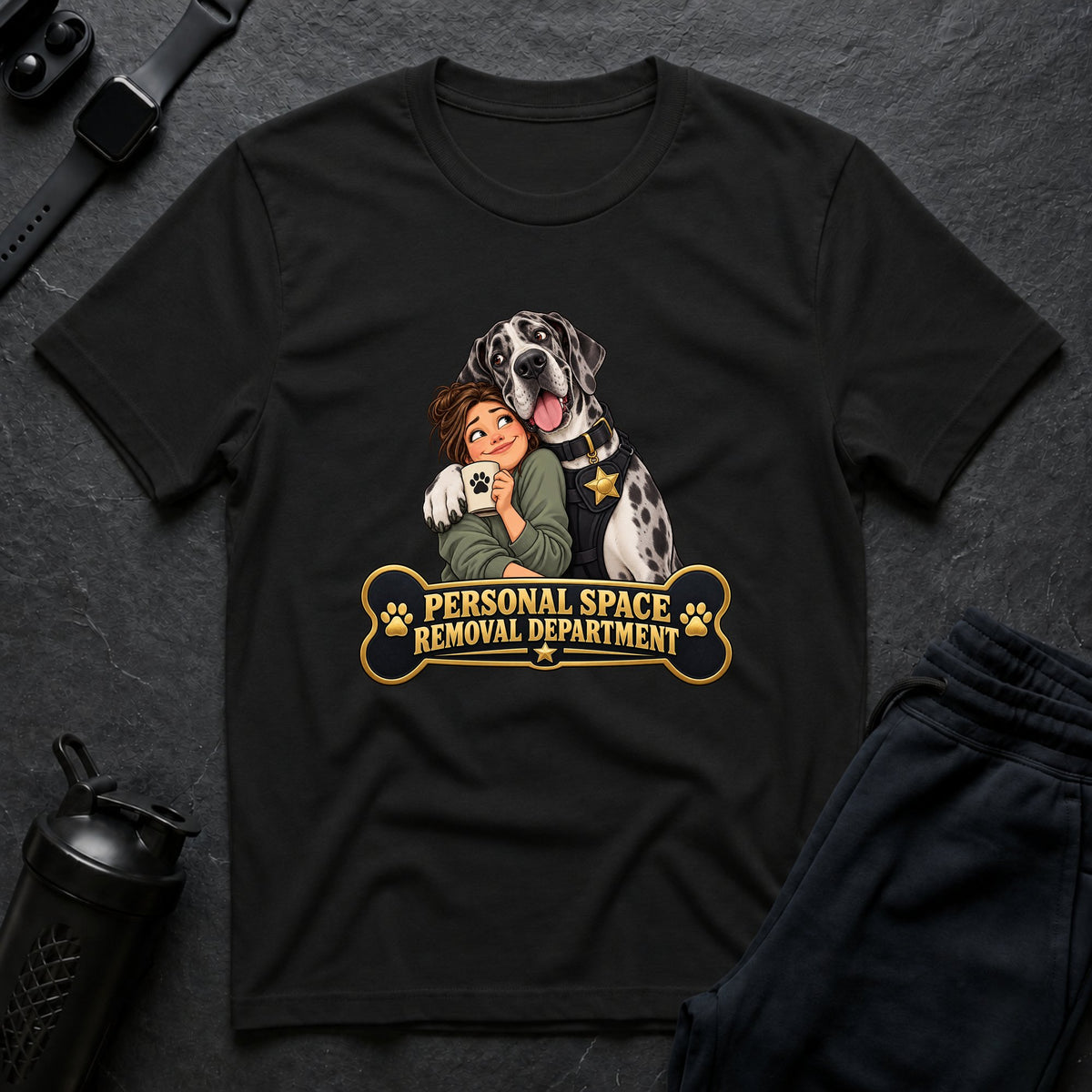 Personal Space Patrol – Great Dane T-Shirt