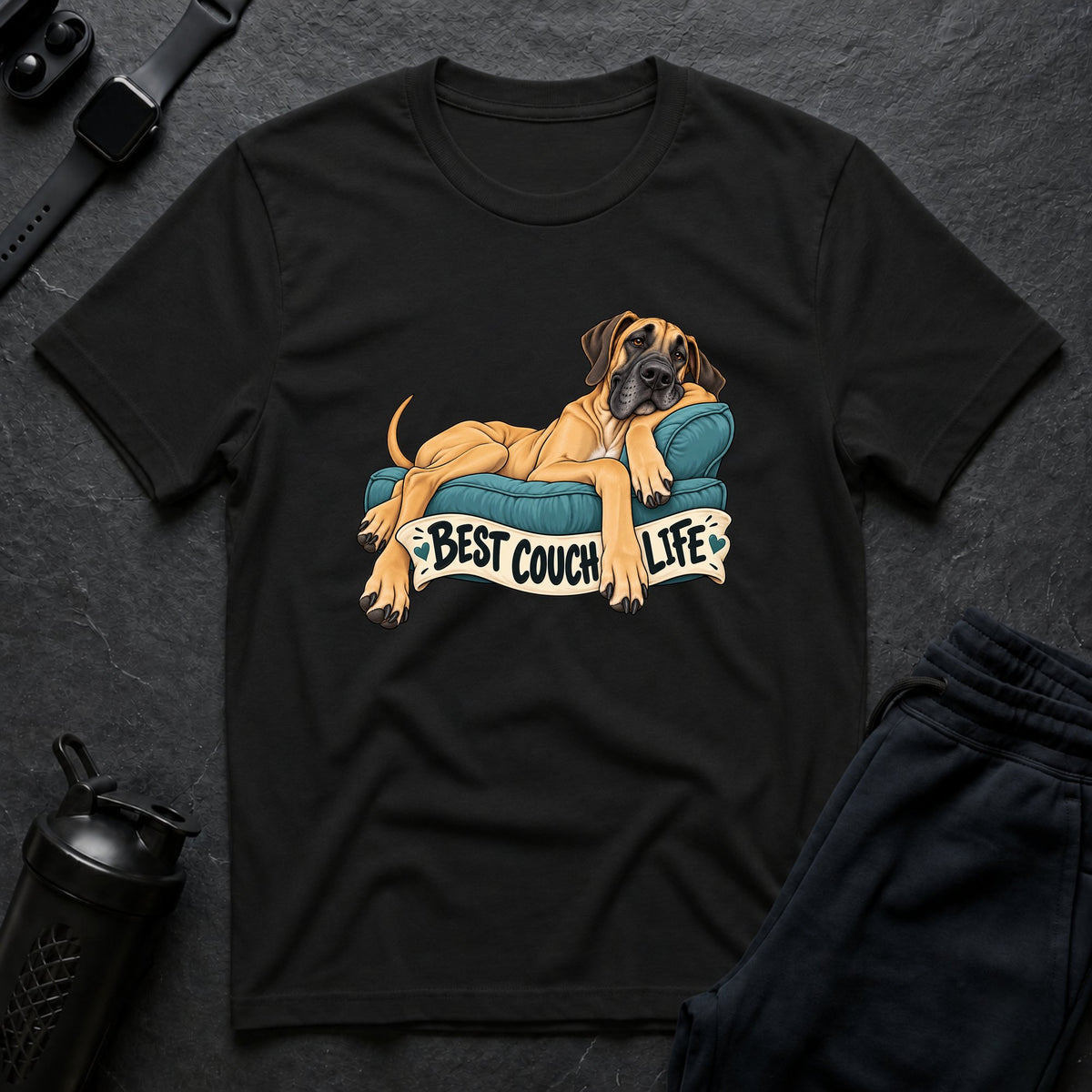 Best Couch Life – Great Dane T-Shirt