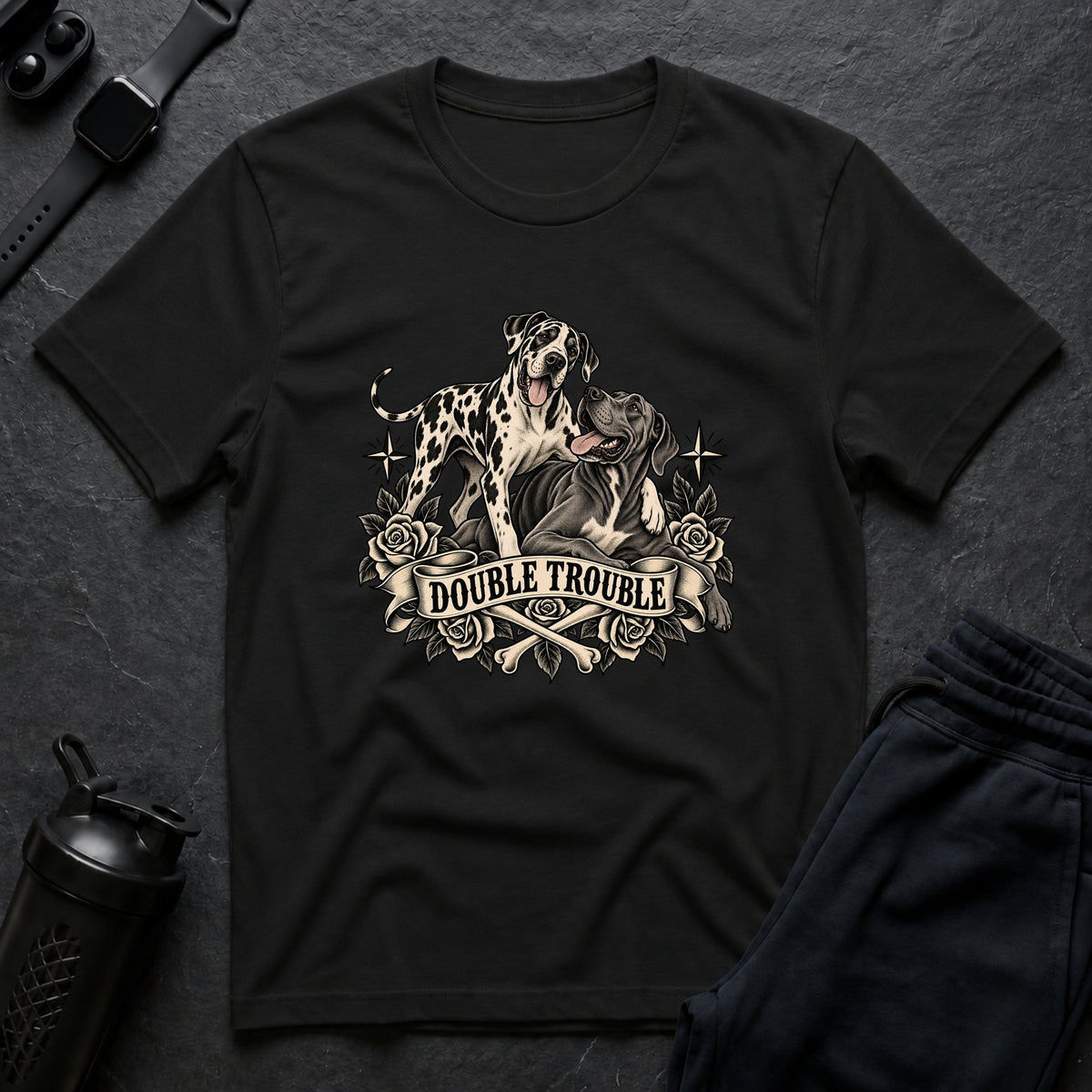 Double Trouble Great Danes T-Shirt