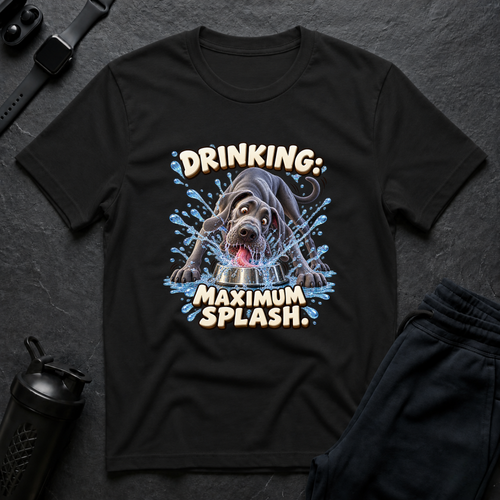 Drinking Splash – Great Dane T-Shirt