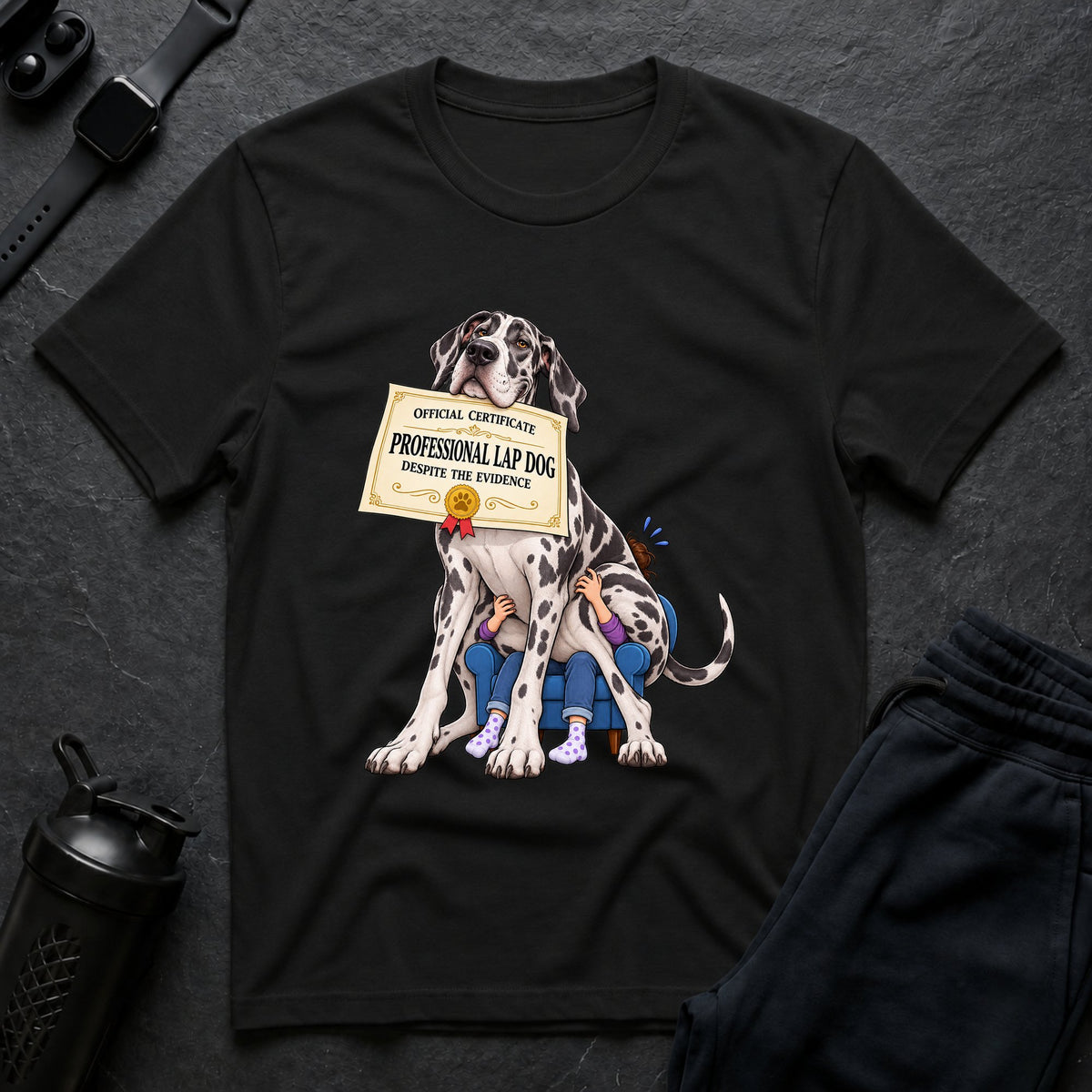 Lap Dog Champion – Great Dane T-Shirt