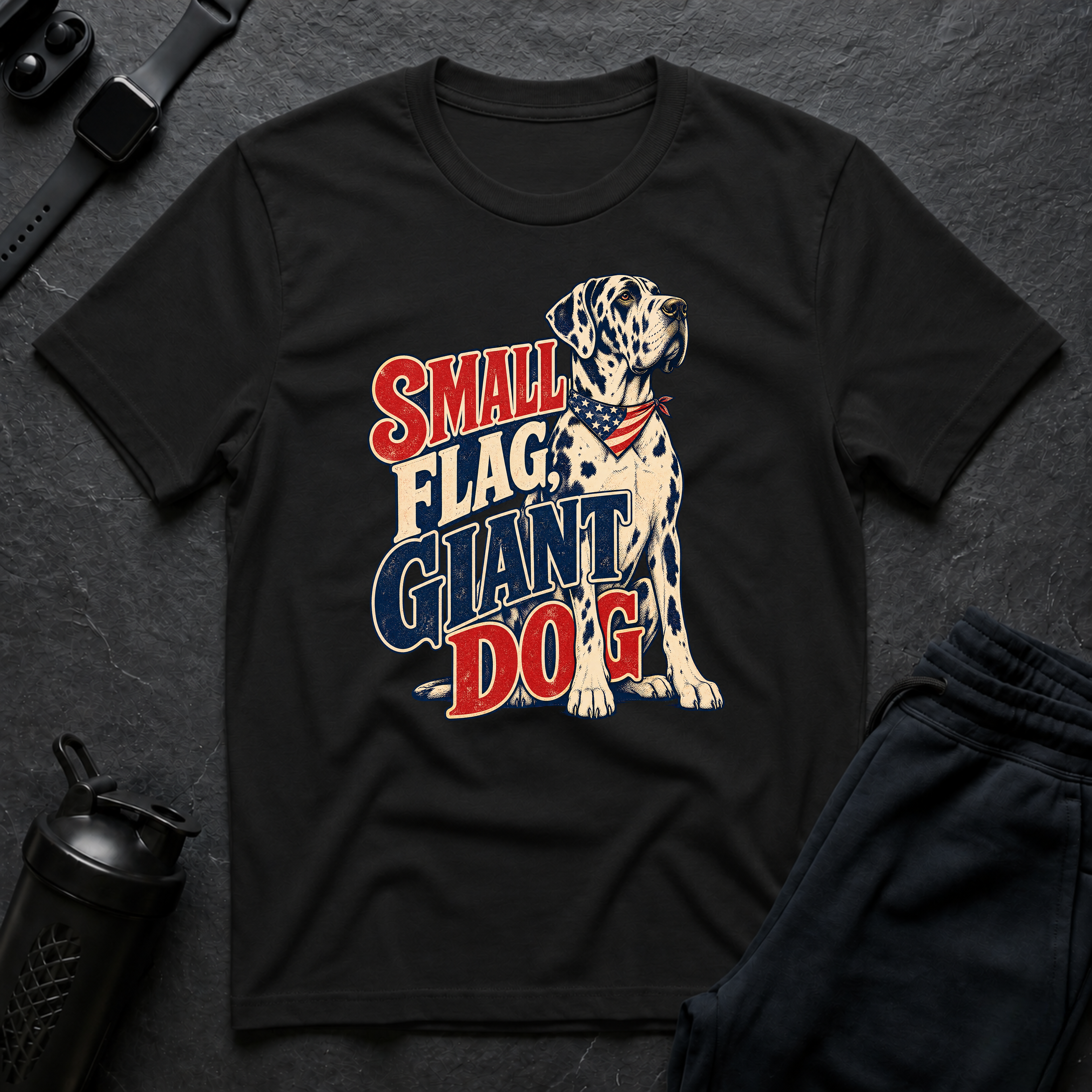 Small Flag Giant Dog