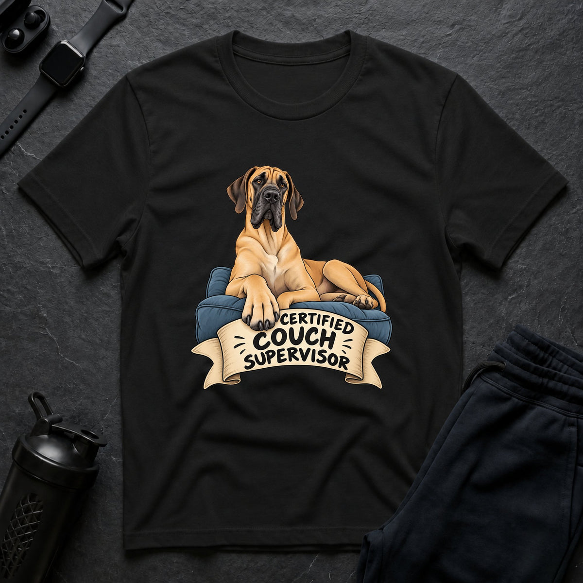 Couch Guardian – Great Dane T-Shirt