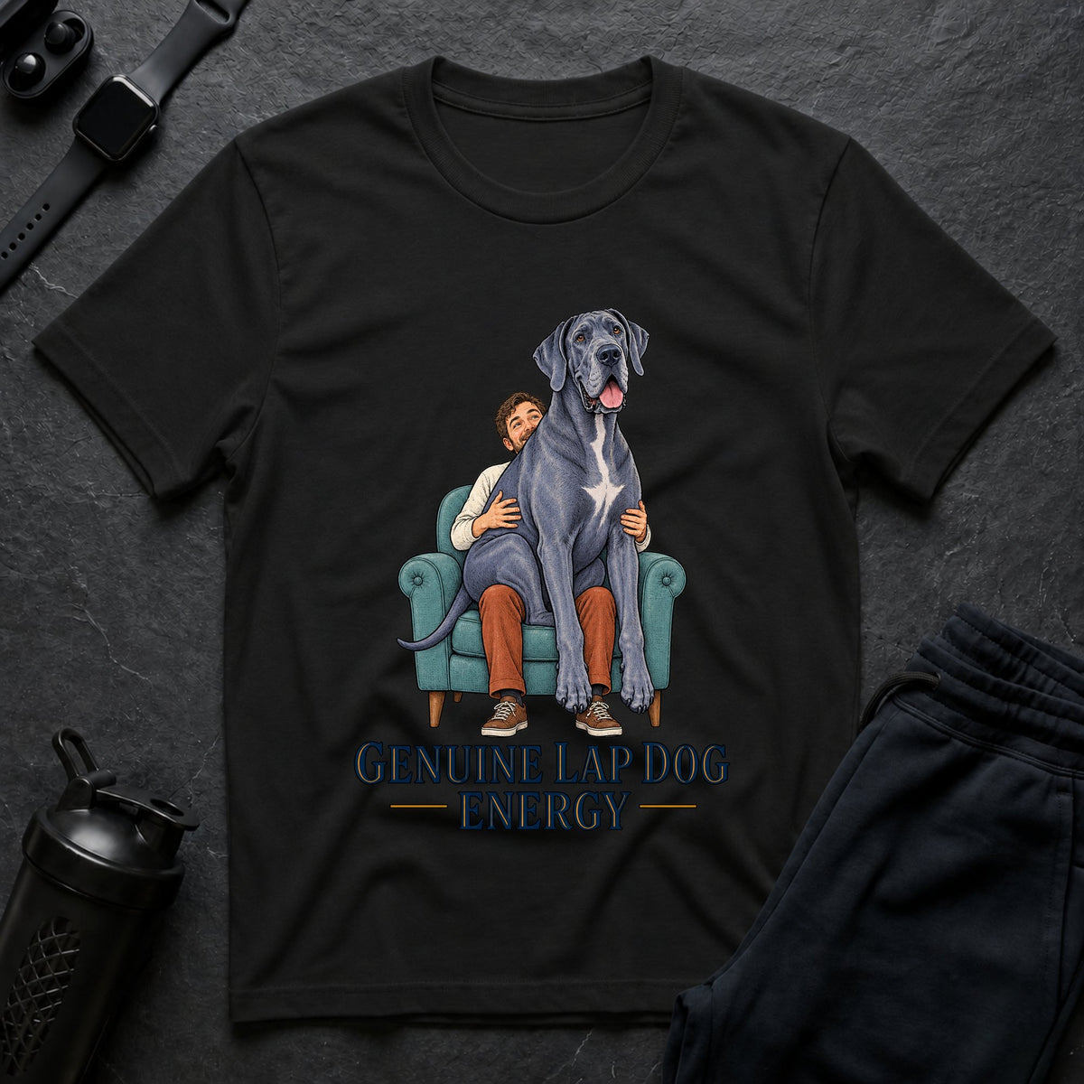 Genuine Lap Dog – Great Dane T-Shirt