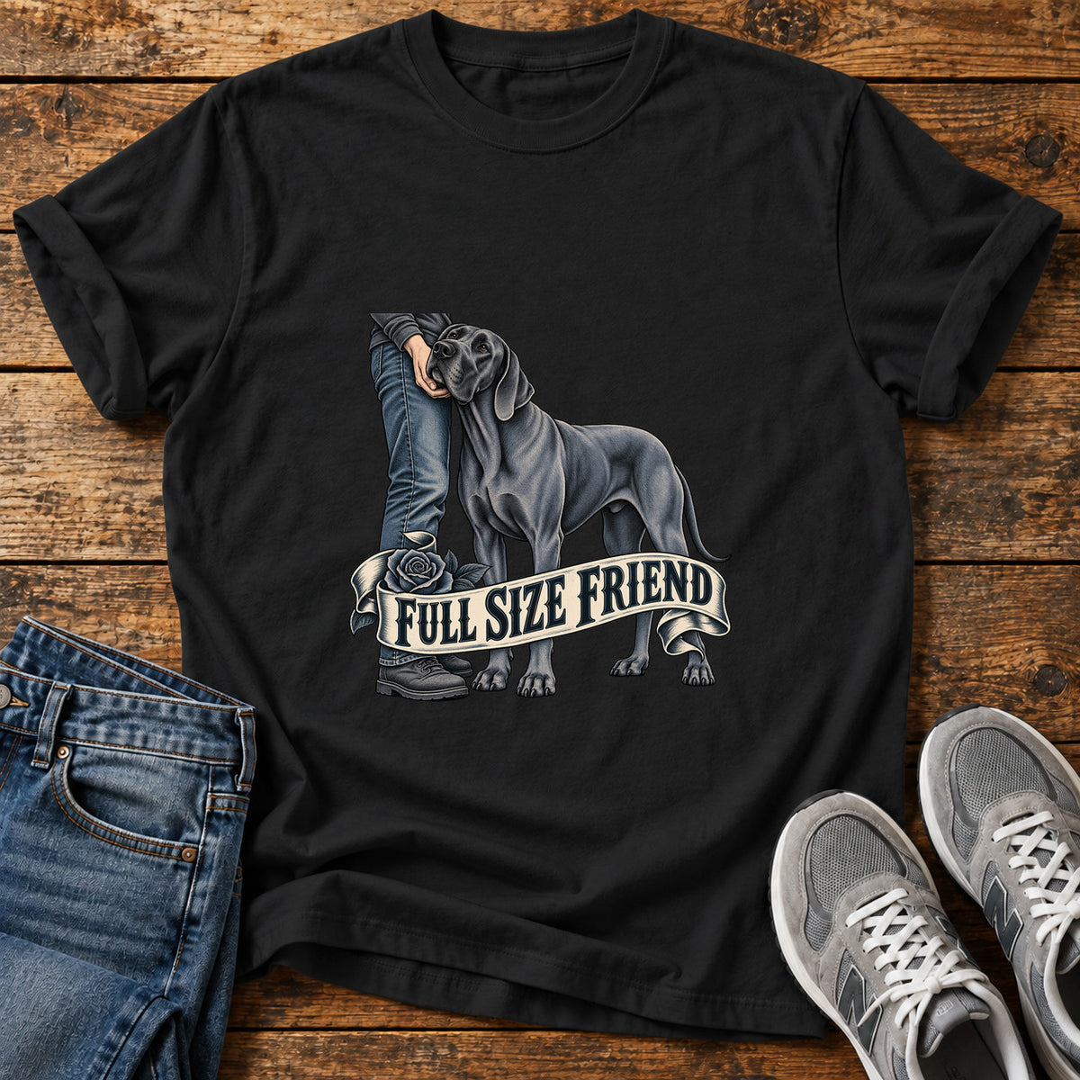 Full Size Friend Great Dane T-Shirt