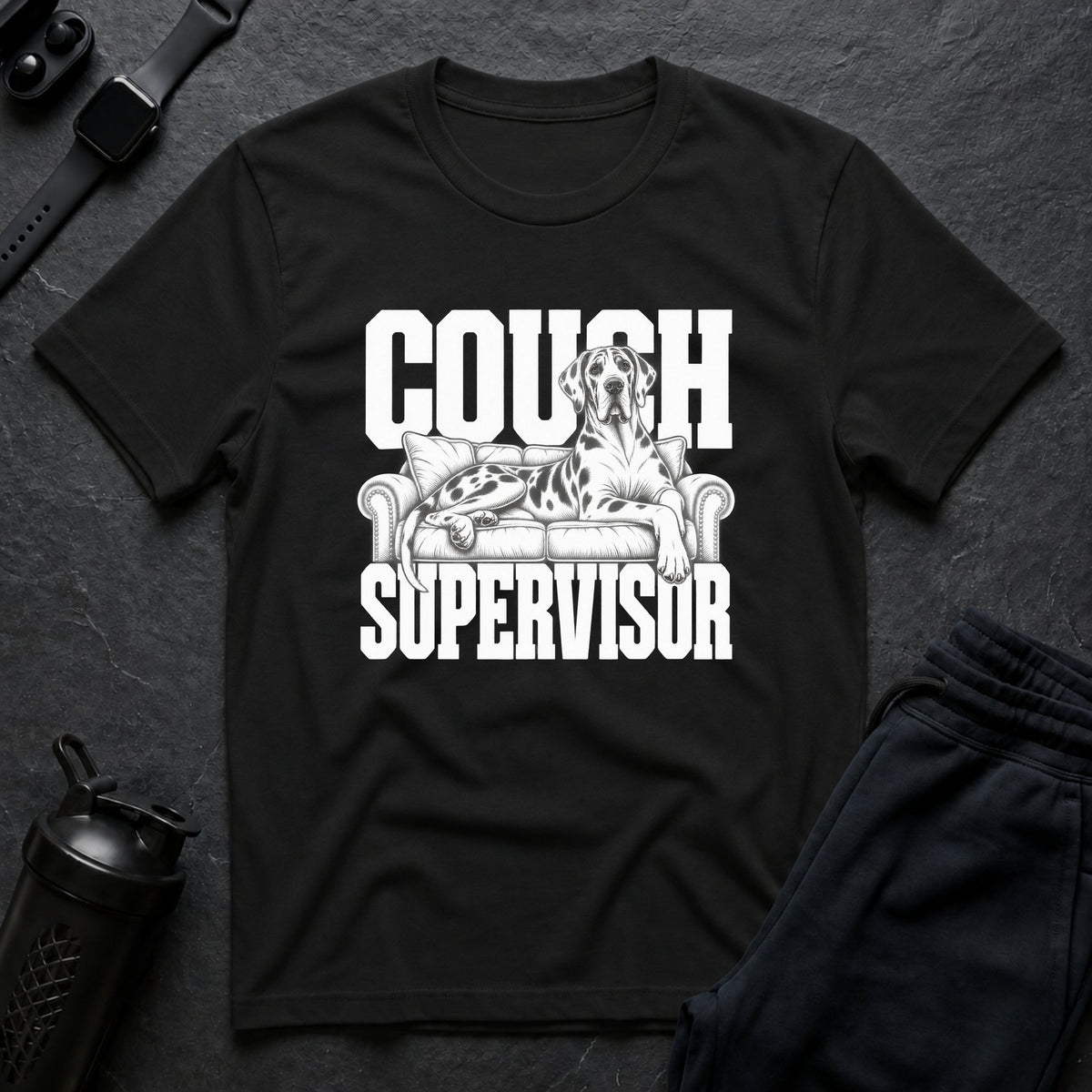 Couch Supervisor – Great Dane T-Shirt design