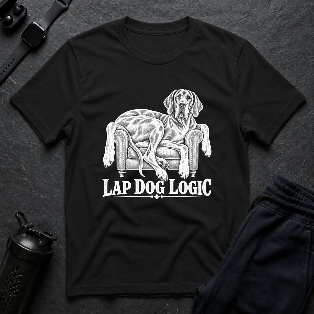Lap Dog Logic – Great Dane T-Shirt design