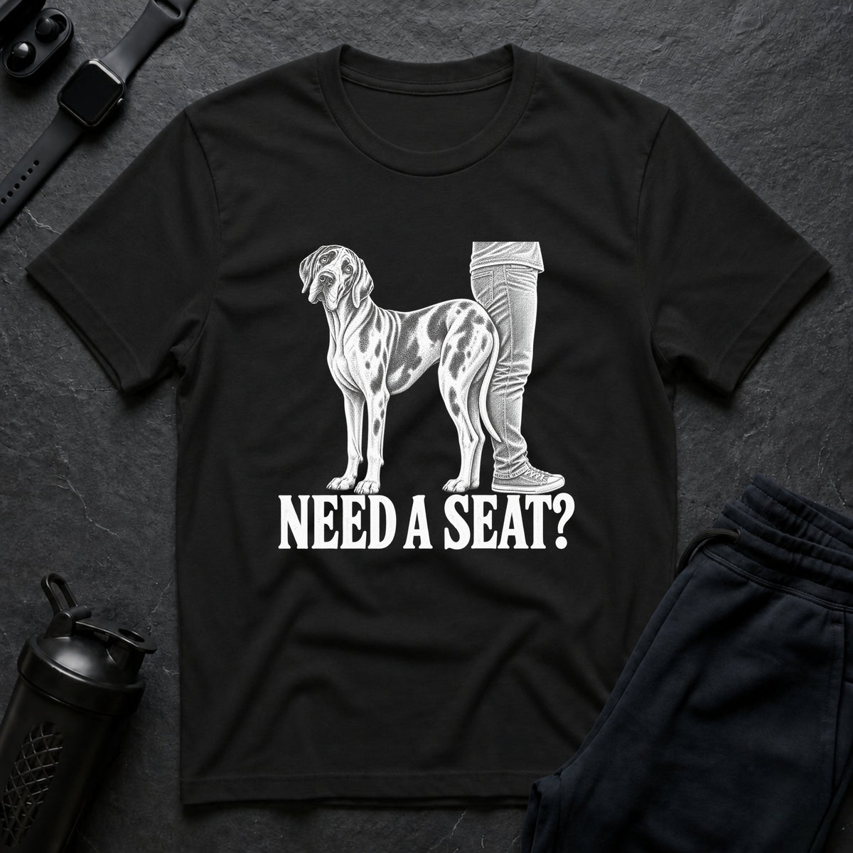 Need A Seat – Great Dane T-Shirt design