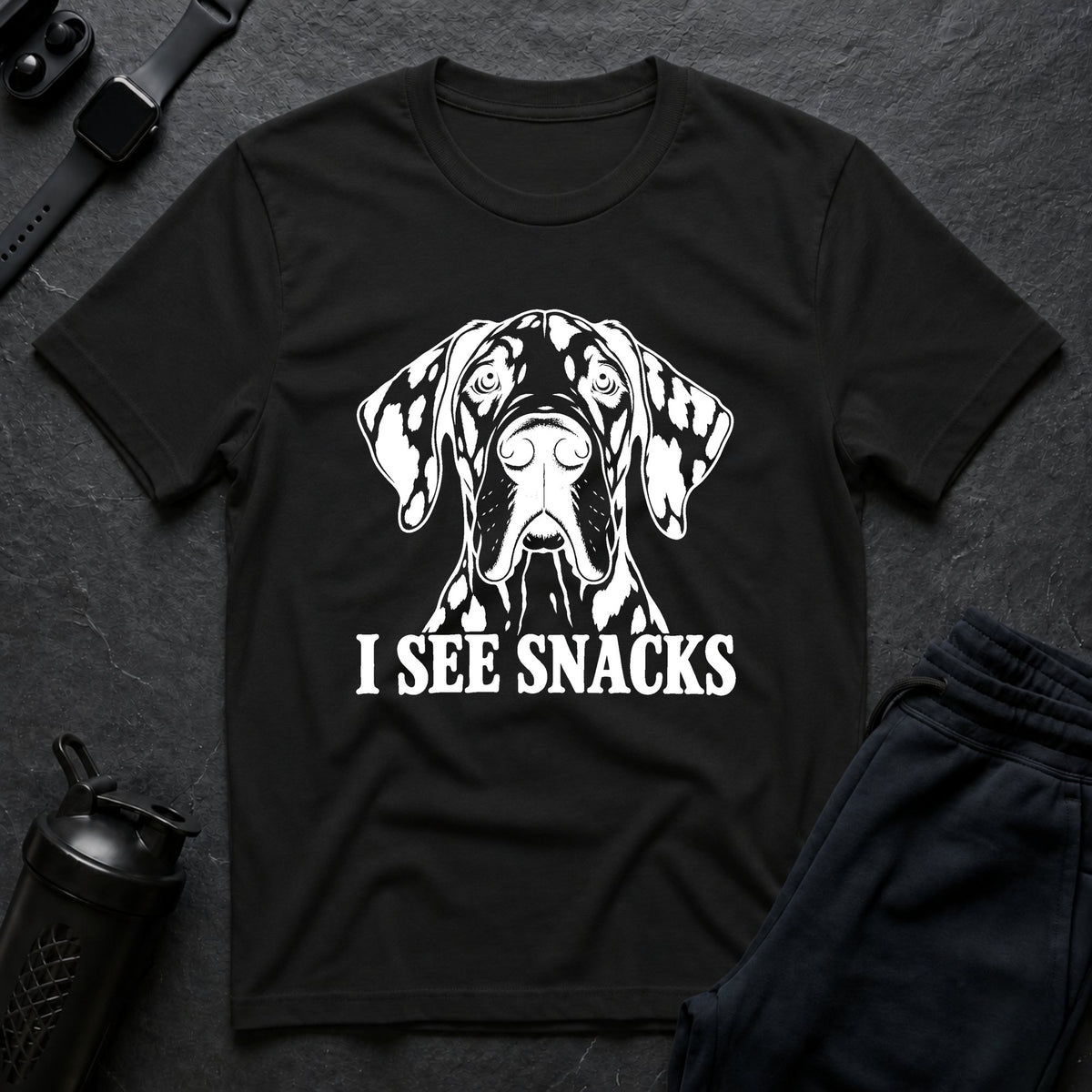 I See Snacks – Great Dane T-Shirt