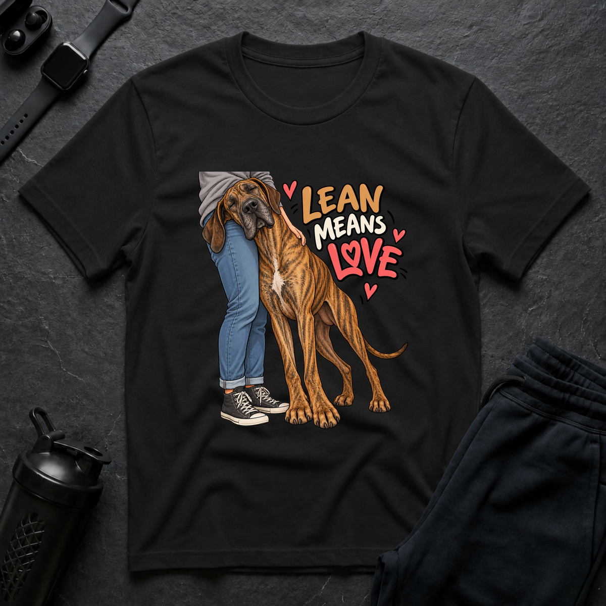 Lean Means Love – Great Dane T-Shirt