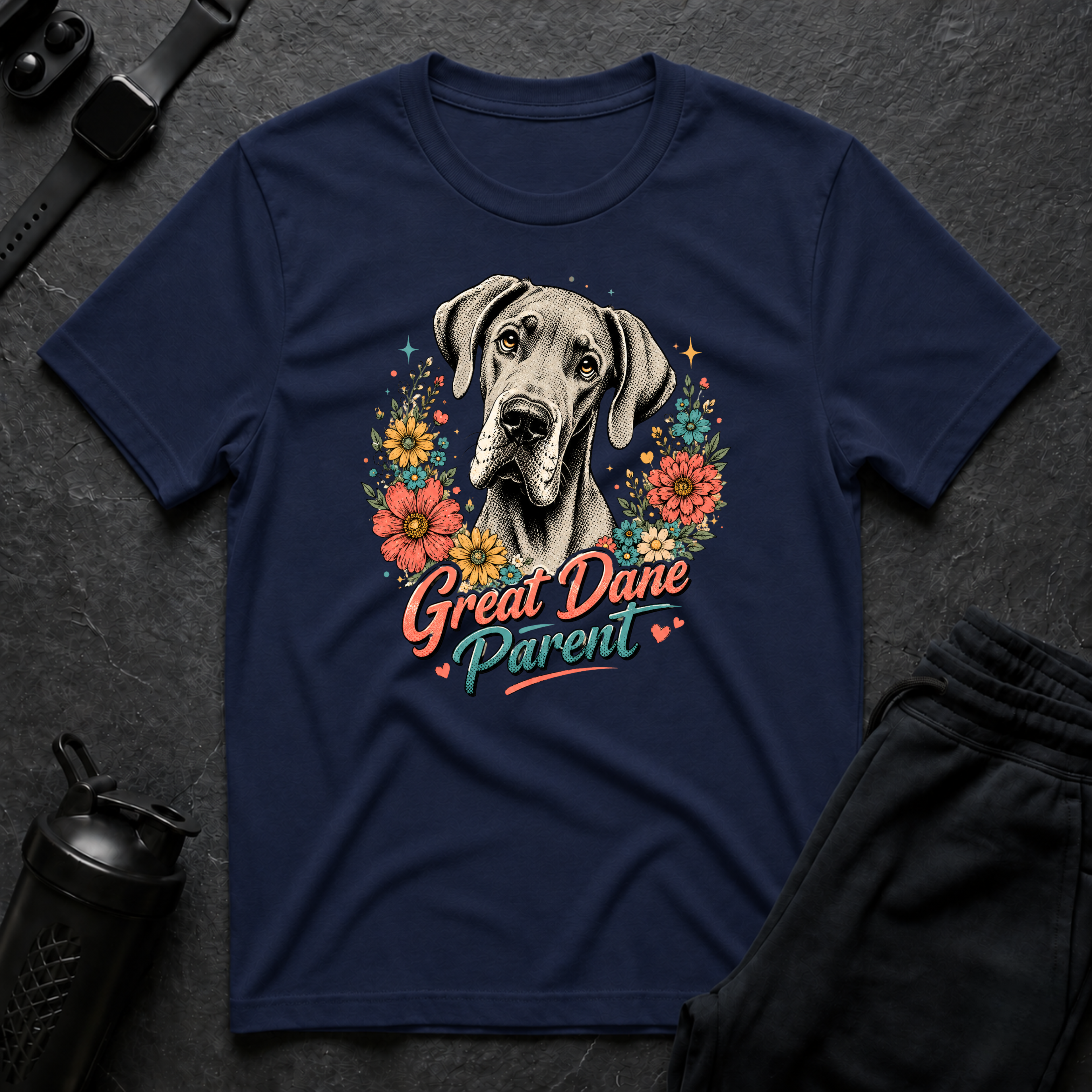 Great Dane Floral Parent