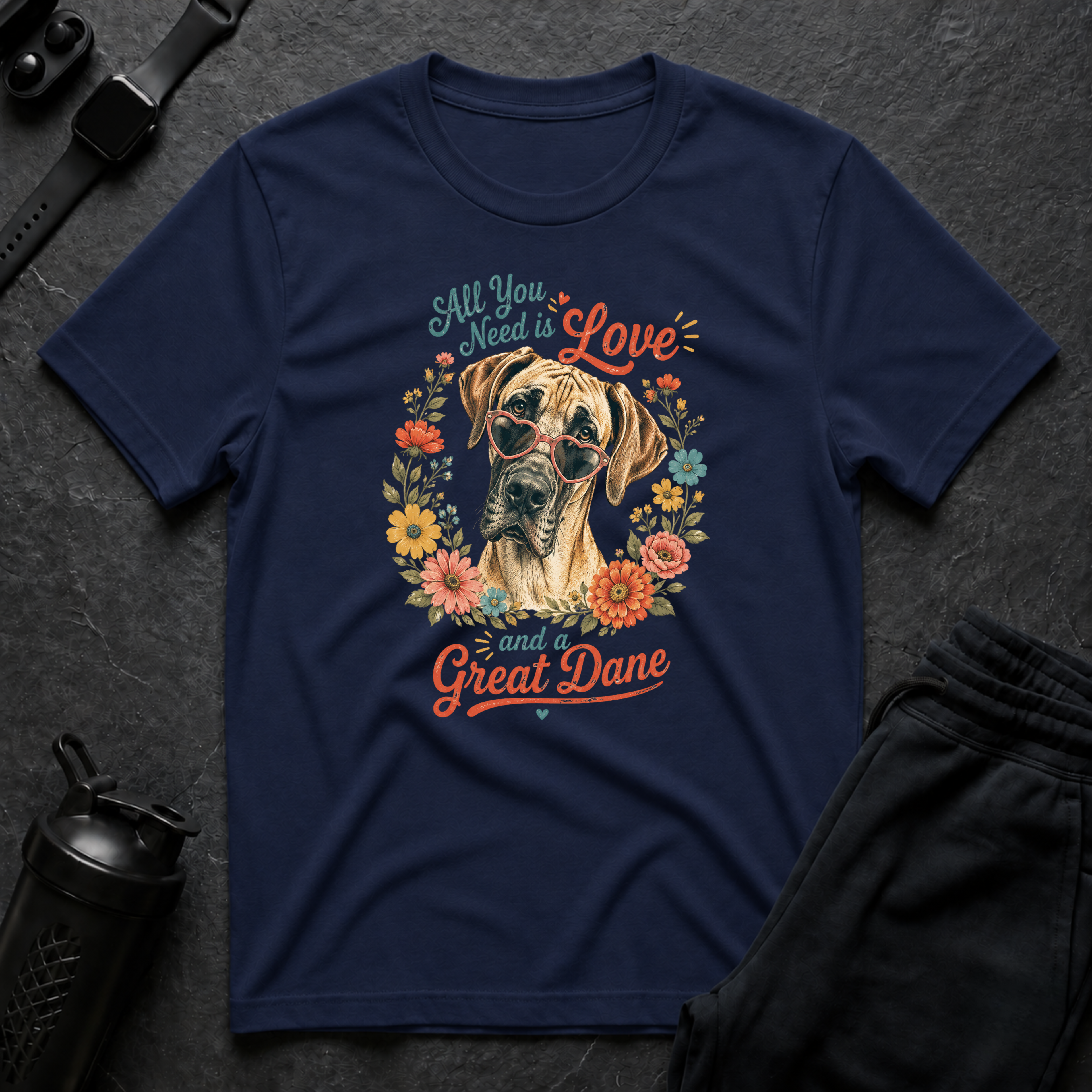 Great Dane Love Retro
