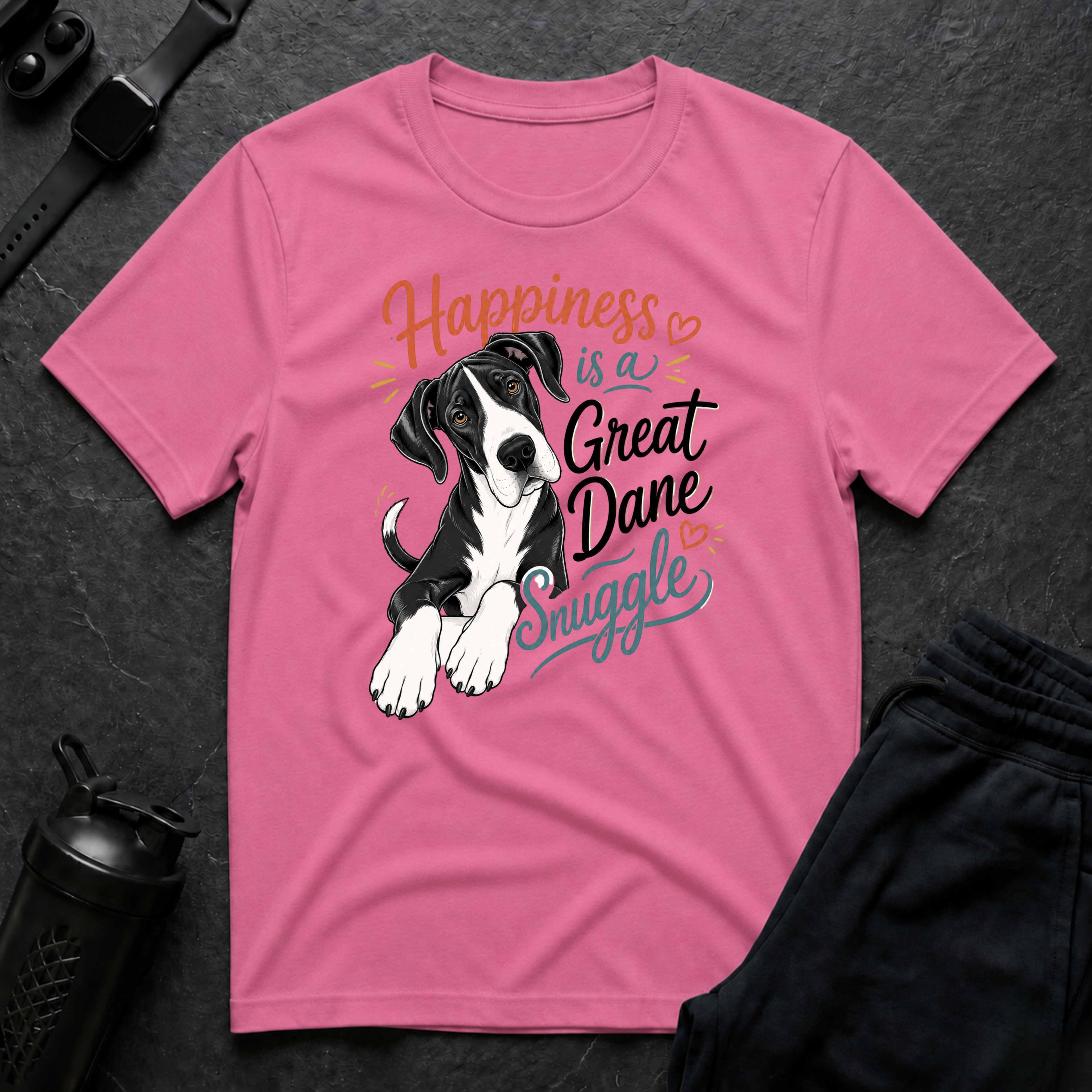 Happiness Great Dane Snuggle