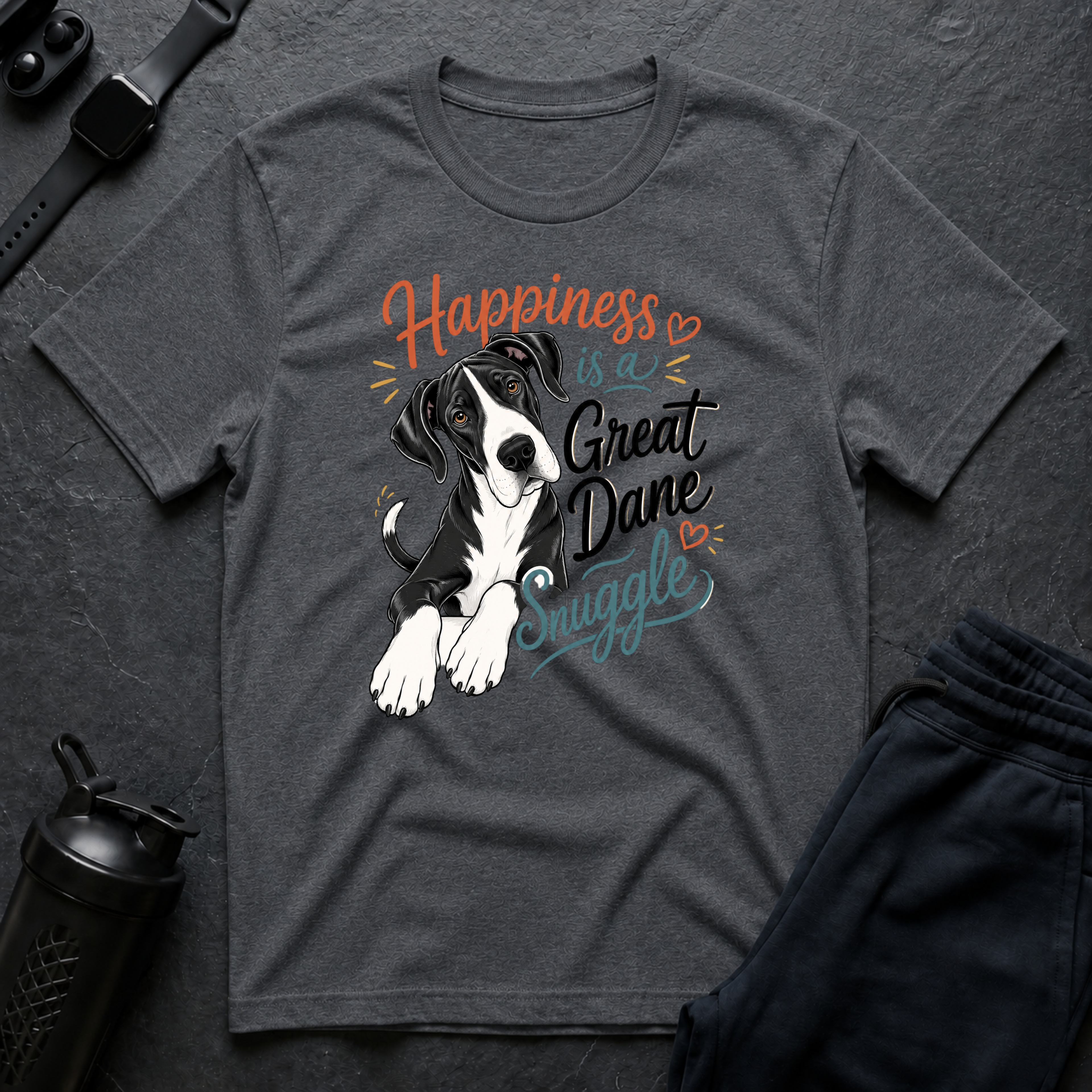 Happiness Great Dane Snuggle