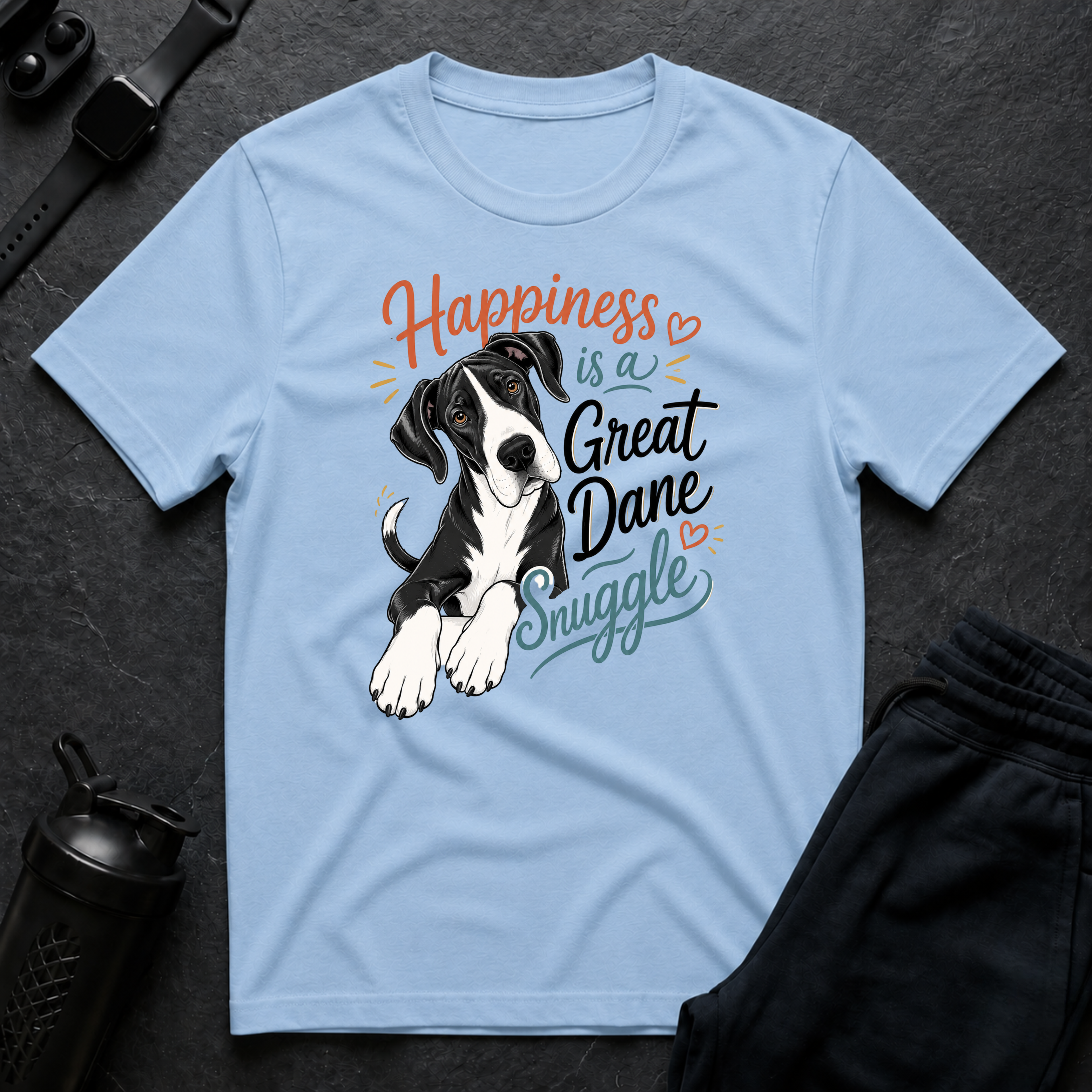 Happiness Great Dane Snuggle