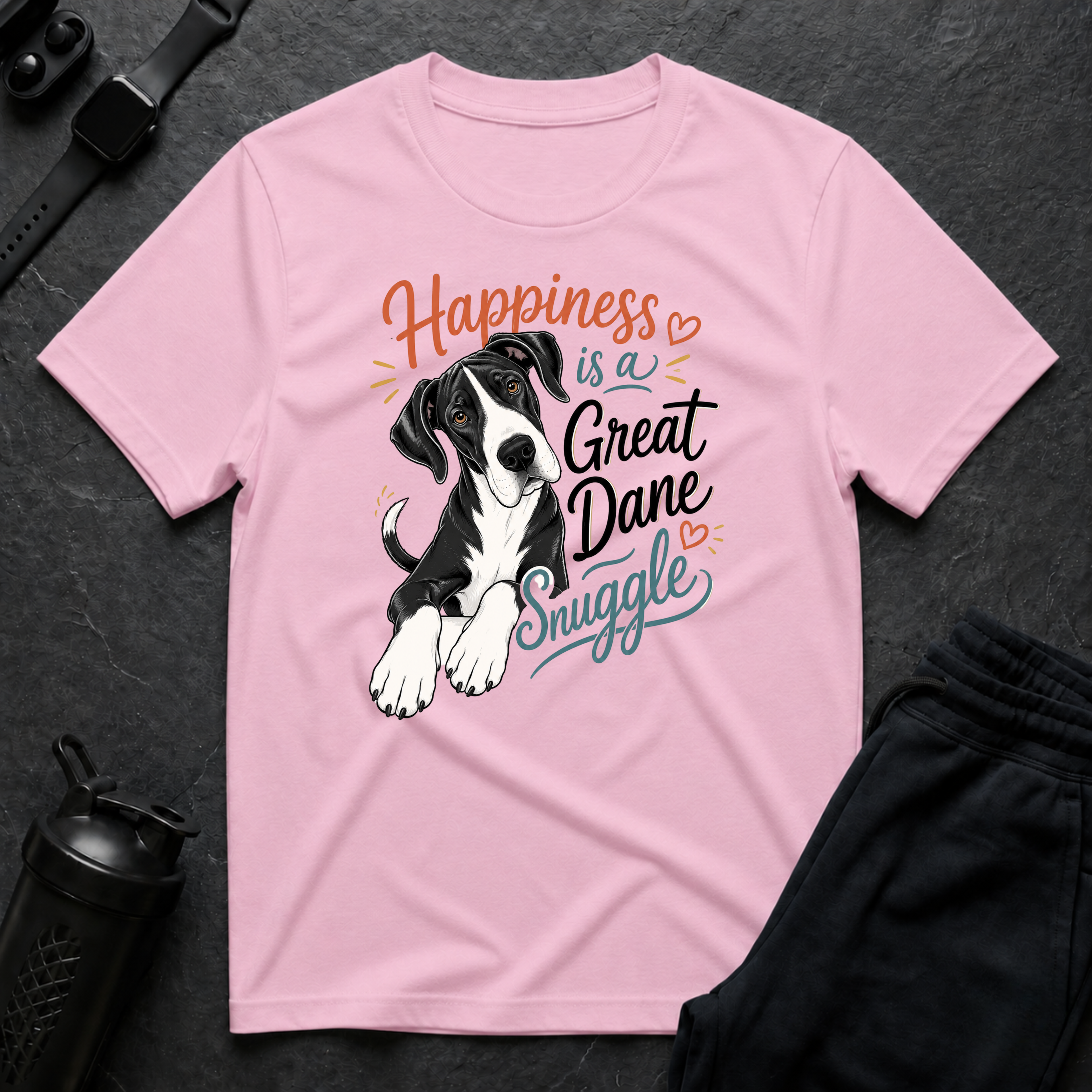 Happiness Great Dane Snuggle