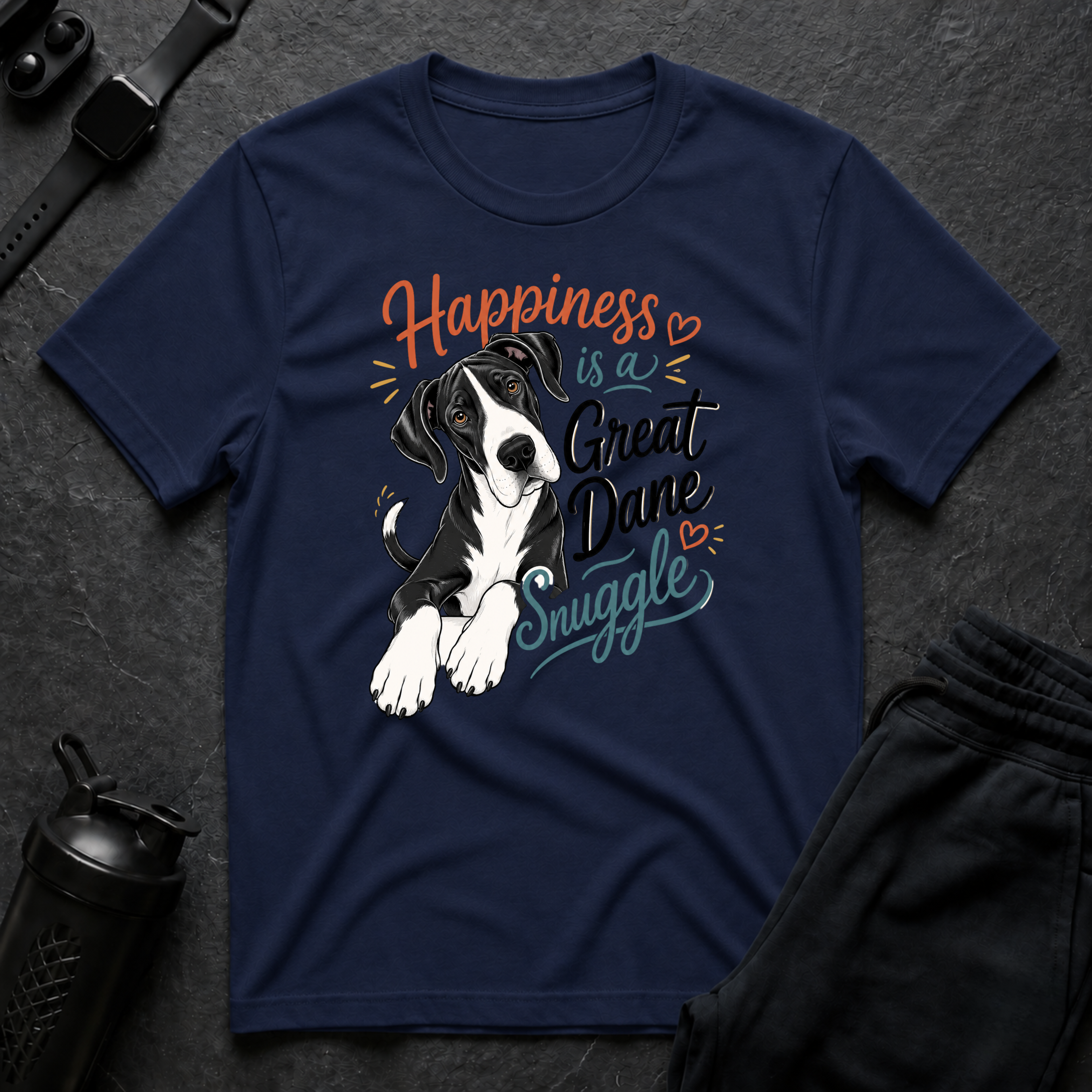 Happiness Great Dane Snuggle