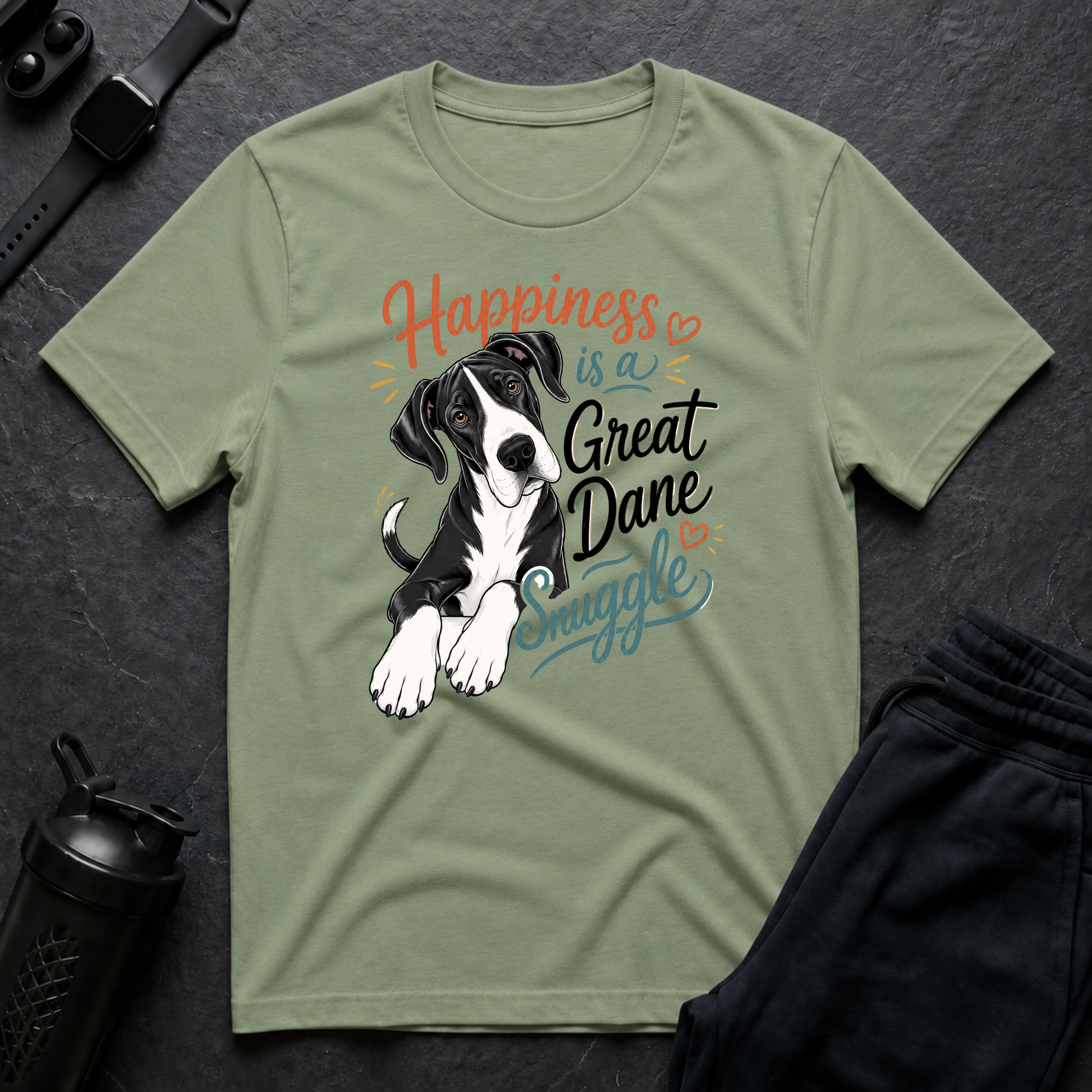 Happiness Great Dane Snuggle