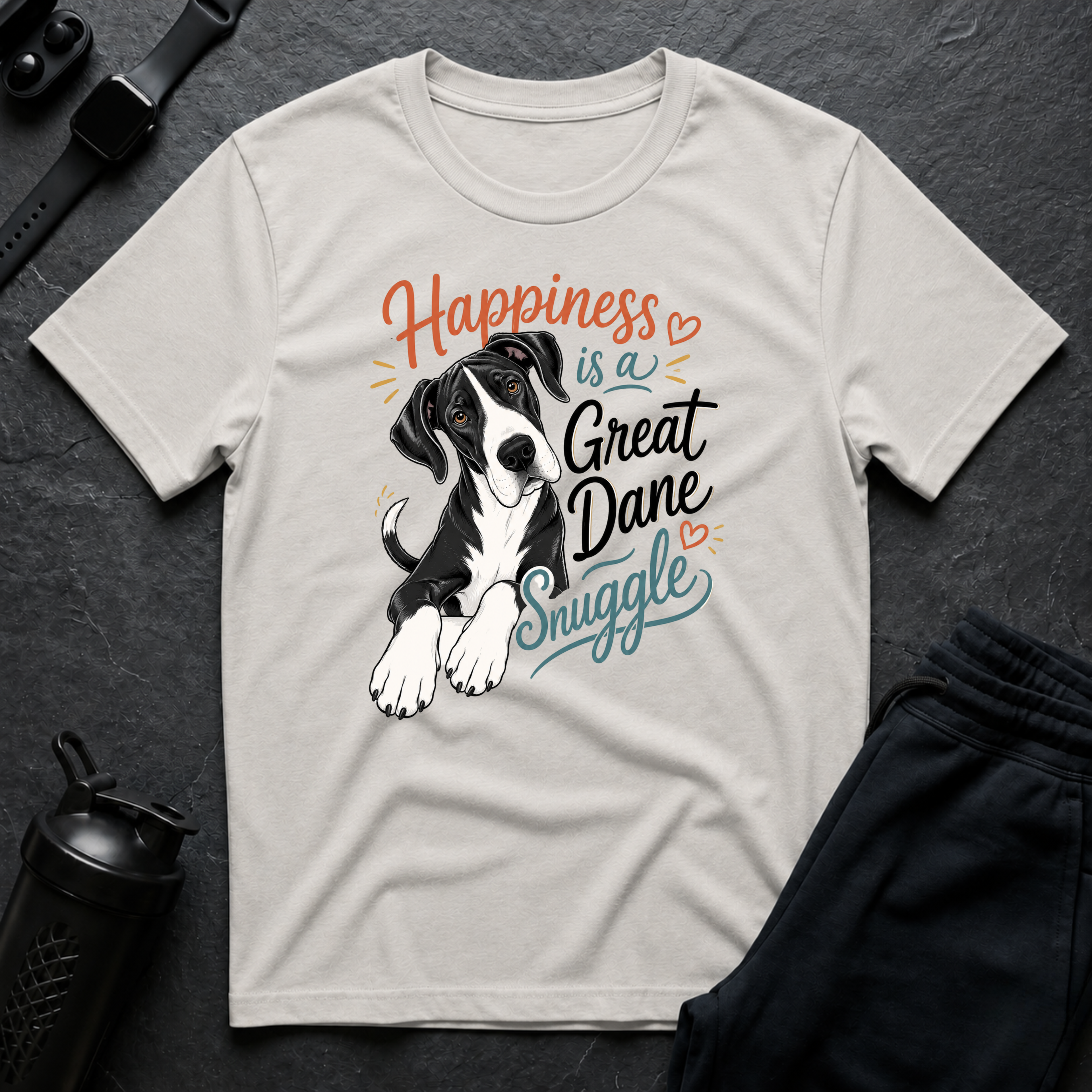 Happiness Great Dane Snuggle