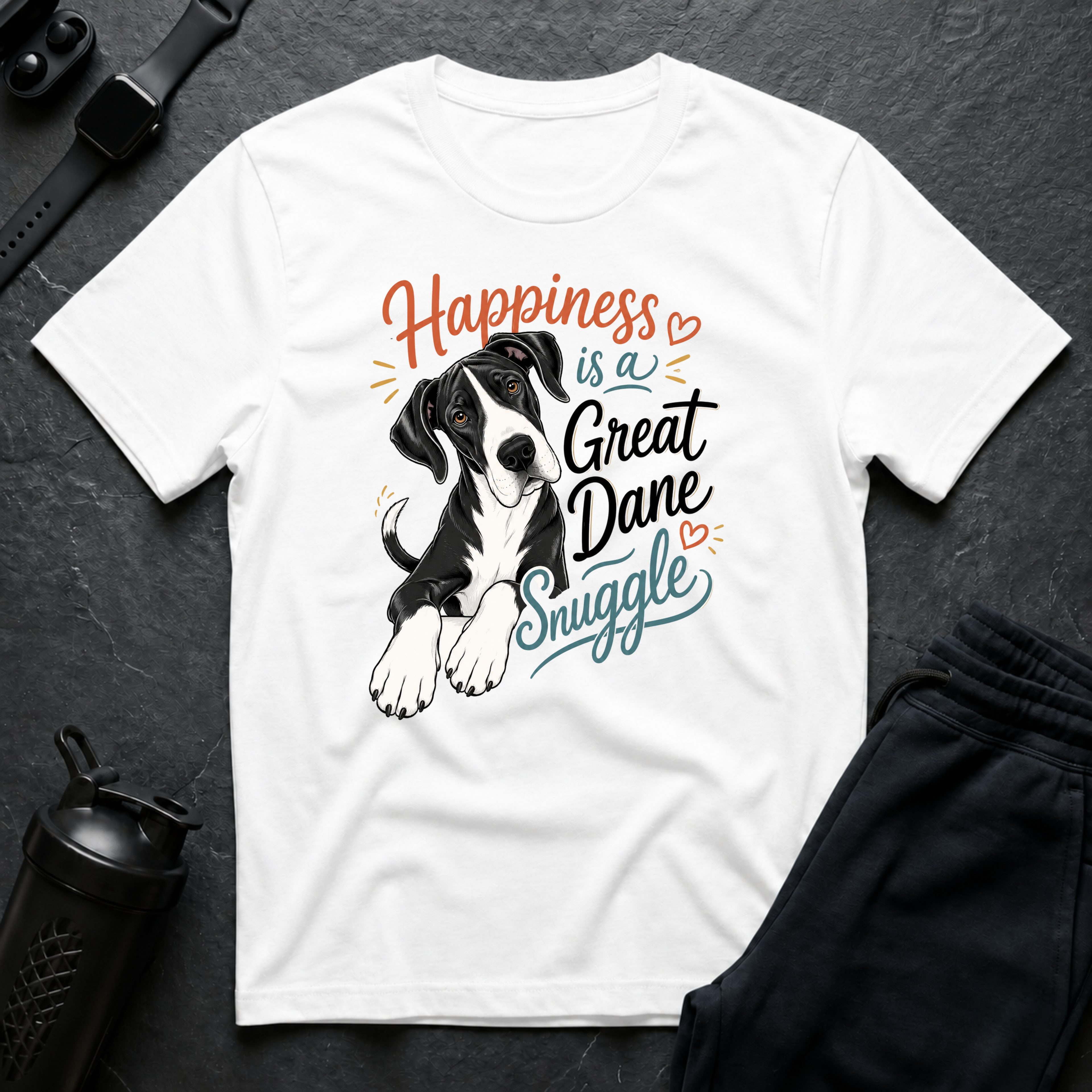 Happiness Great Dane Snuggle
