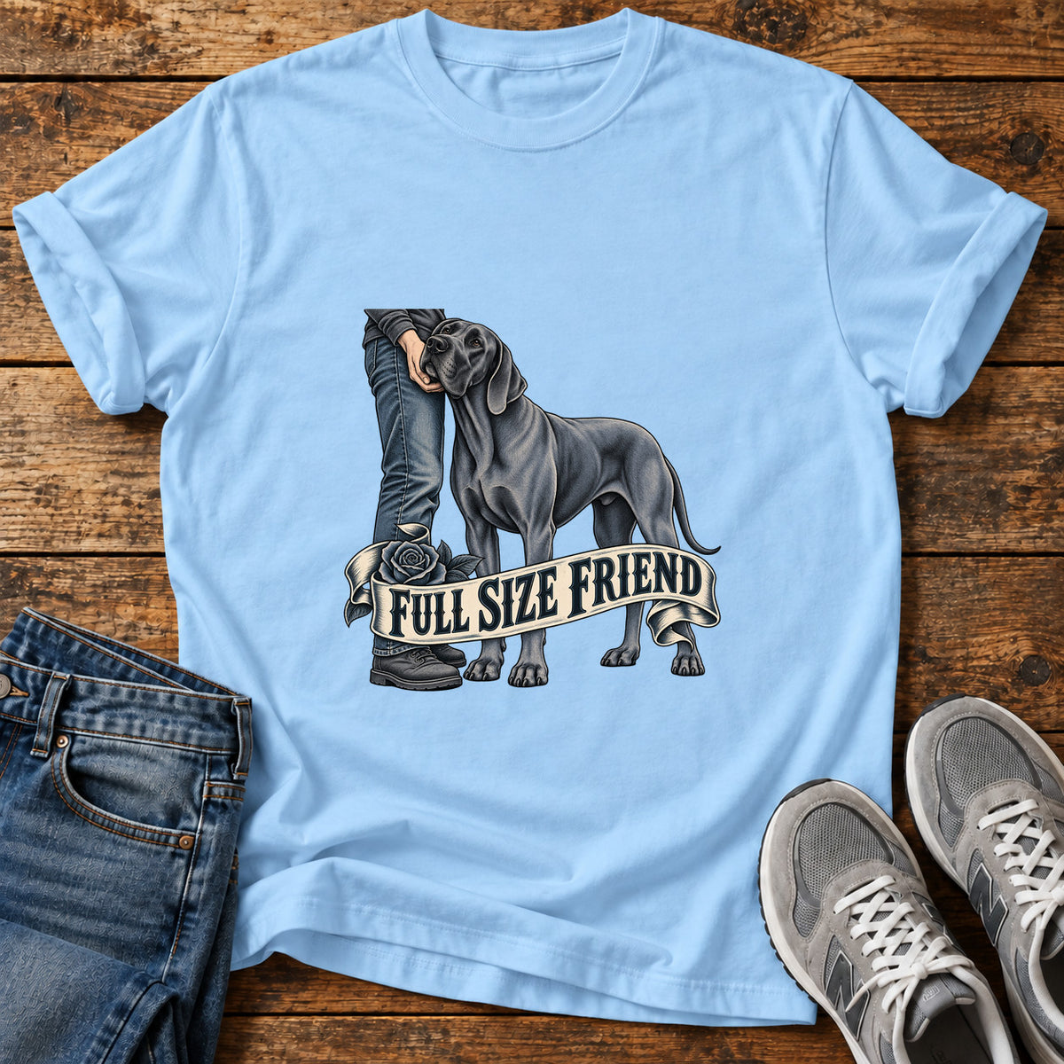 Full Size Friend Great Dane T-Shirt