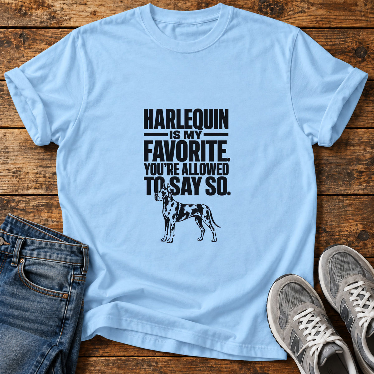 Harlequin Favorite Great Dane T-Shirt