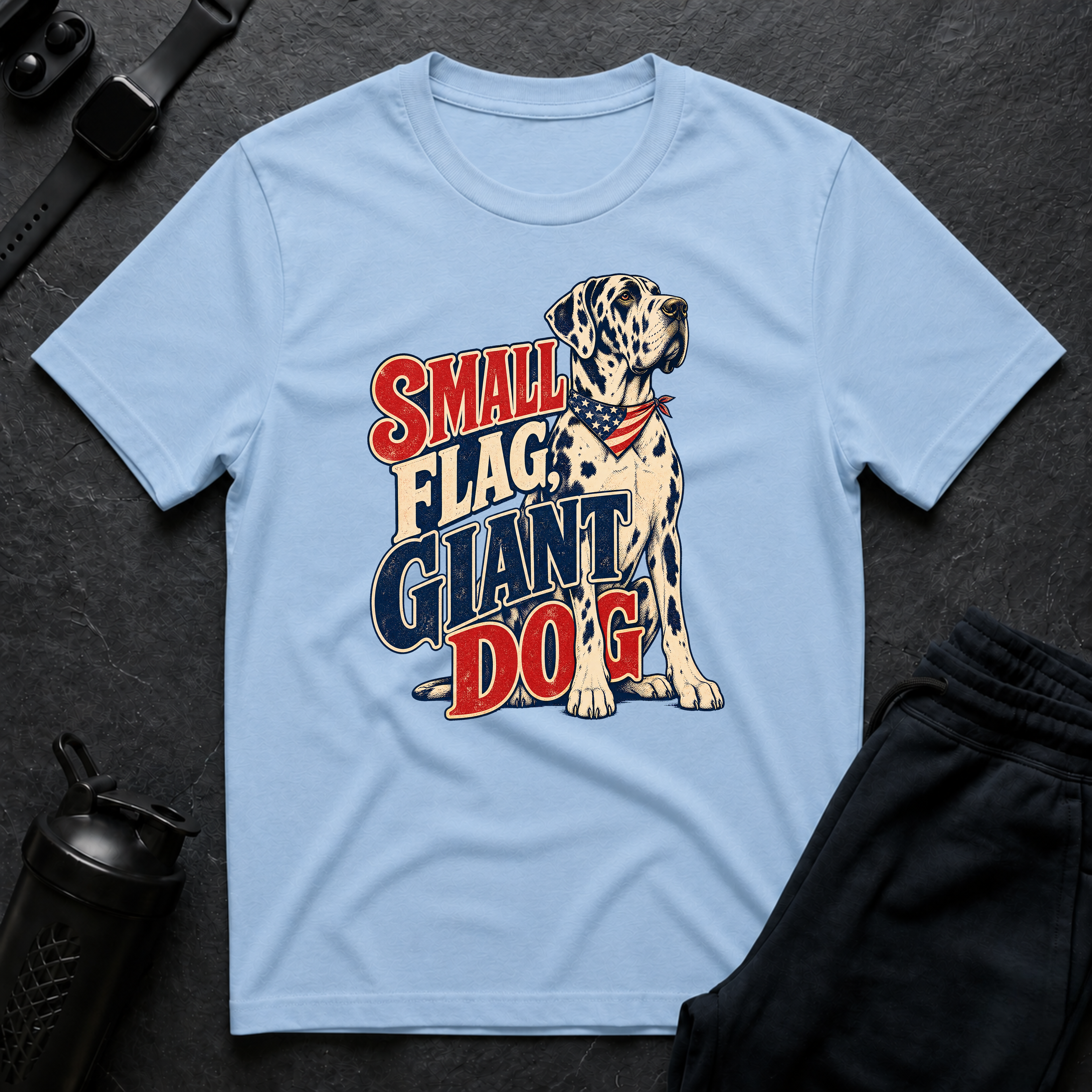 Small Flag Giant Dog