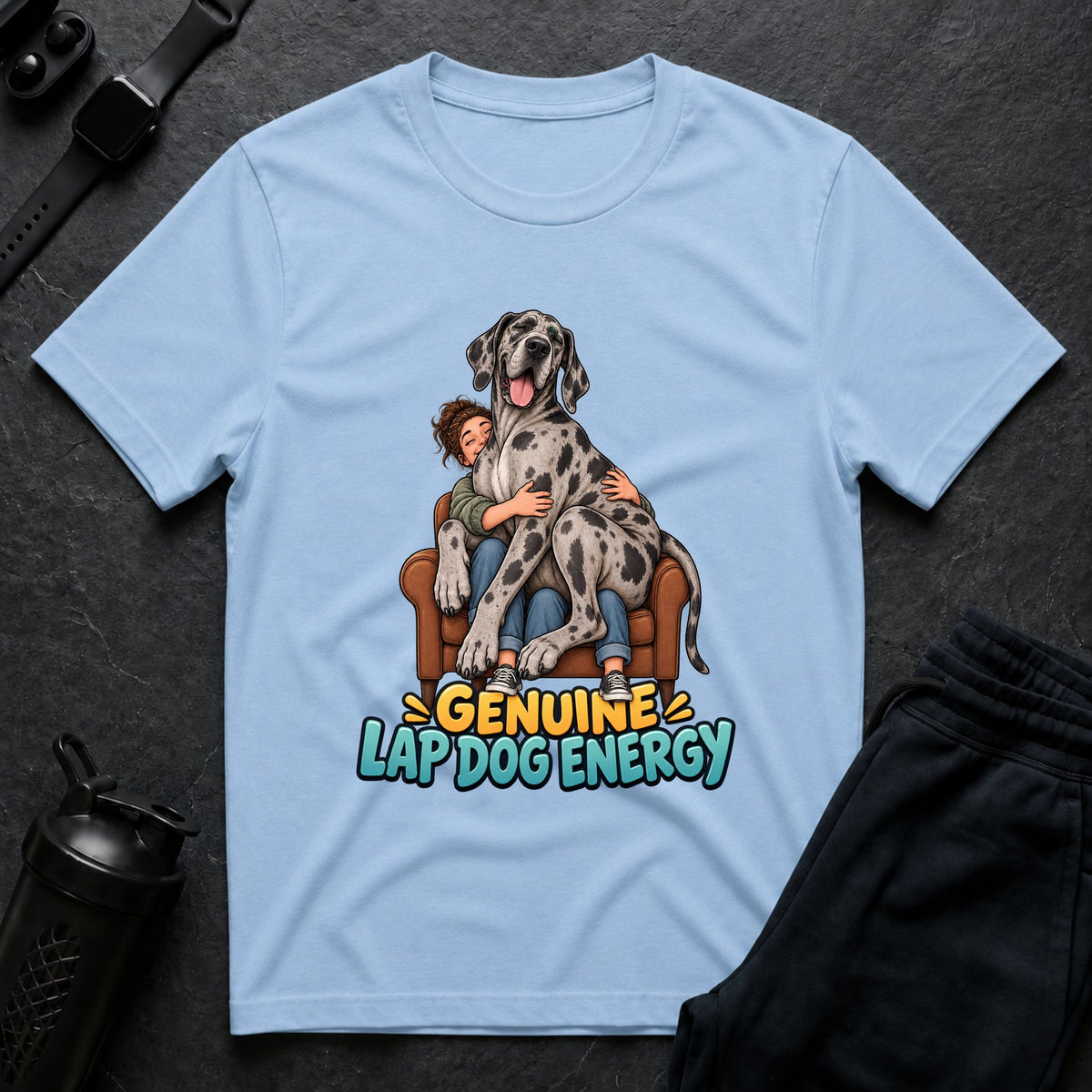 Genuine Lapdog Energy – Great Dane T-Shirt
